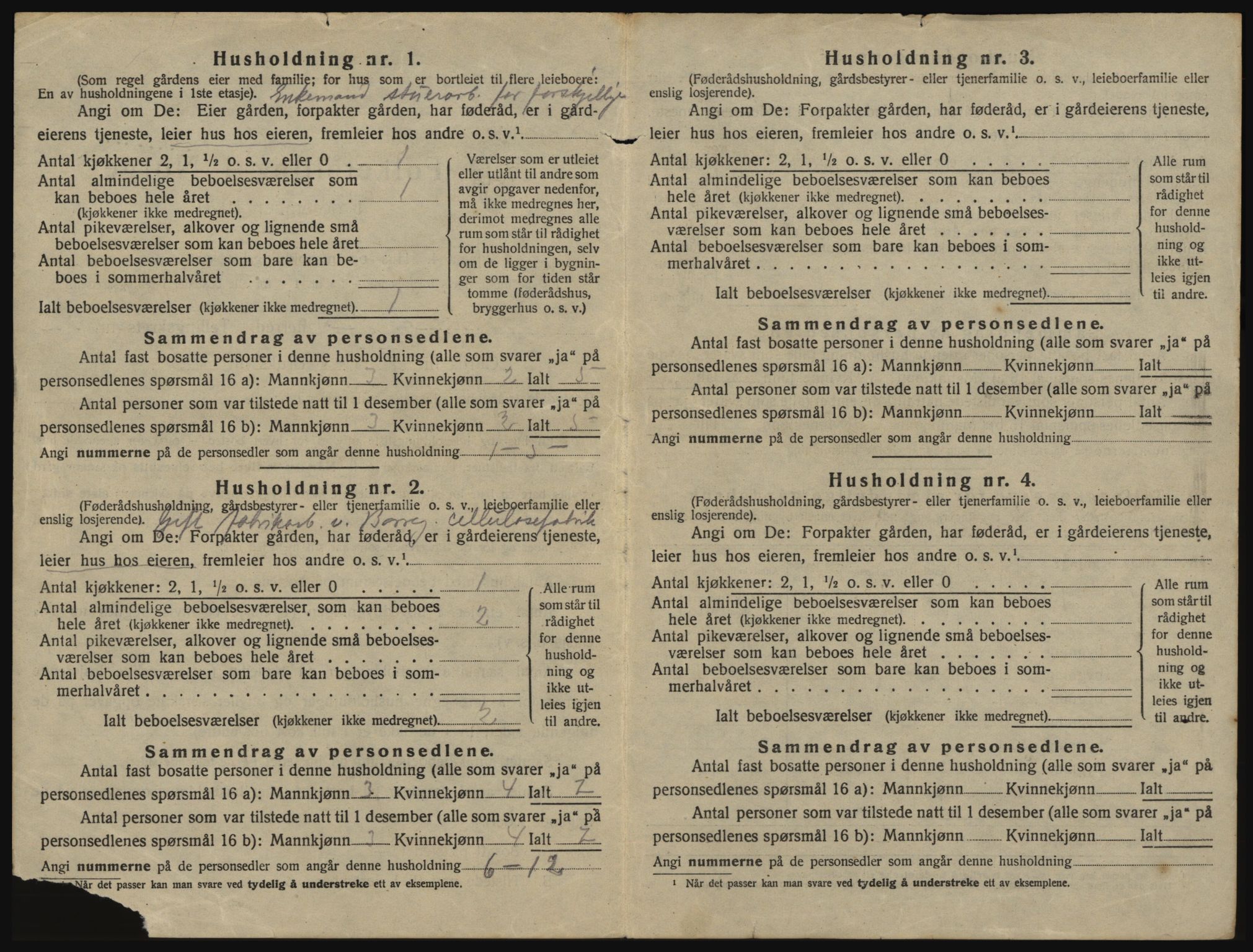 SAO, 1920 census for Tune, 1920, p. 2421