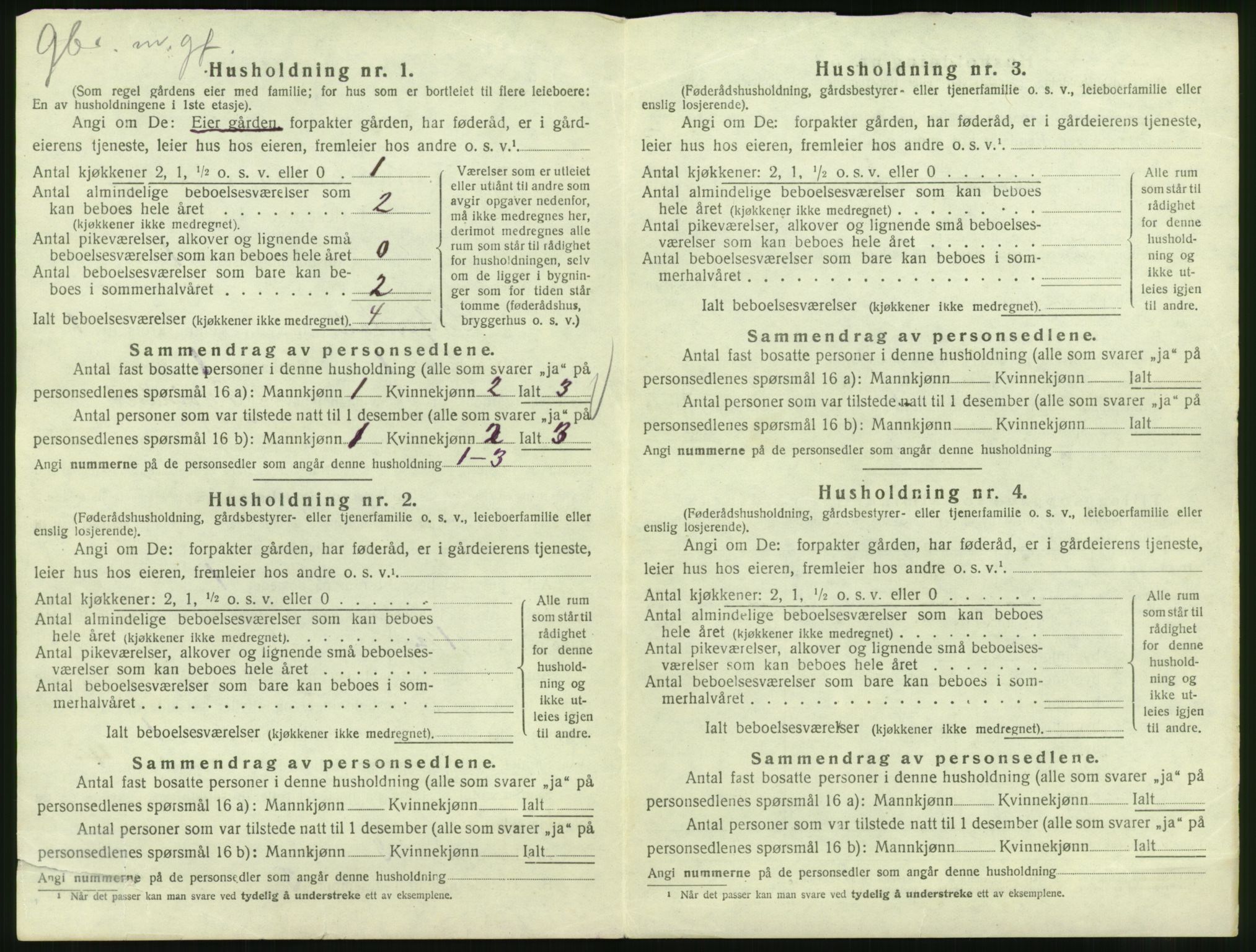 SAT, 1920 census for Skjerstad, 1920, p. 42