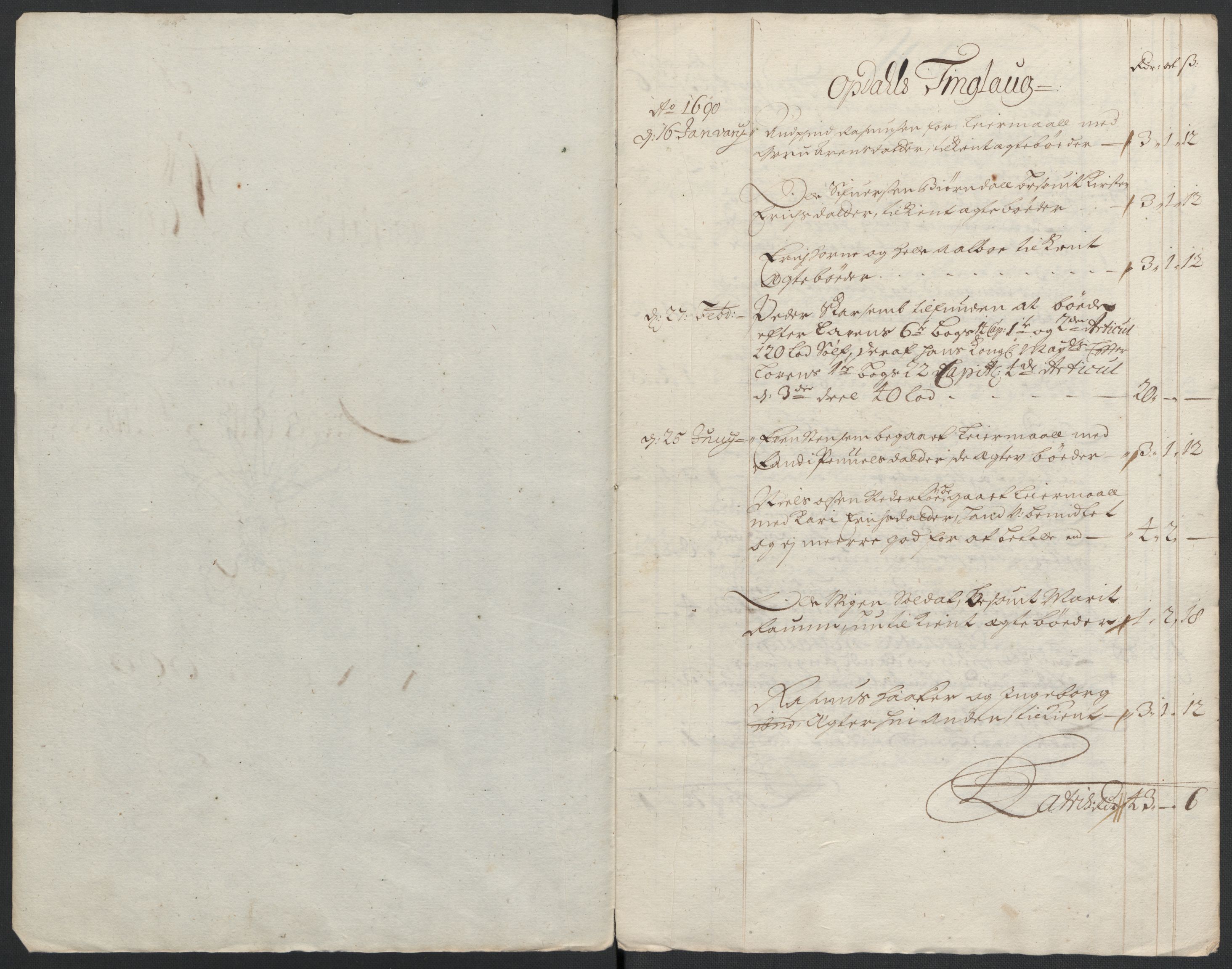 Rentekammeret inntil 1814, Reviderte regnskaper, Fogderegnskap, RA/EA-4092/R58/L3936: Fogderegnskap Orkdal, 1689-1690, p. 395