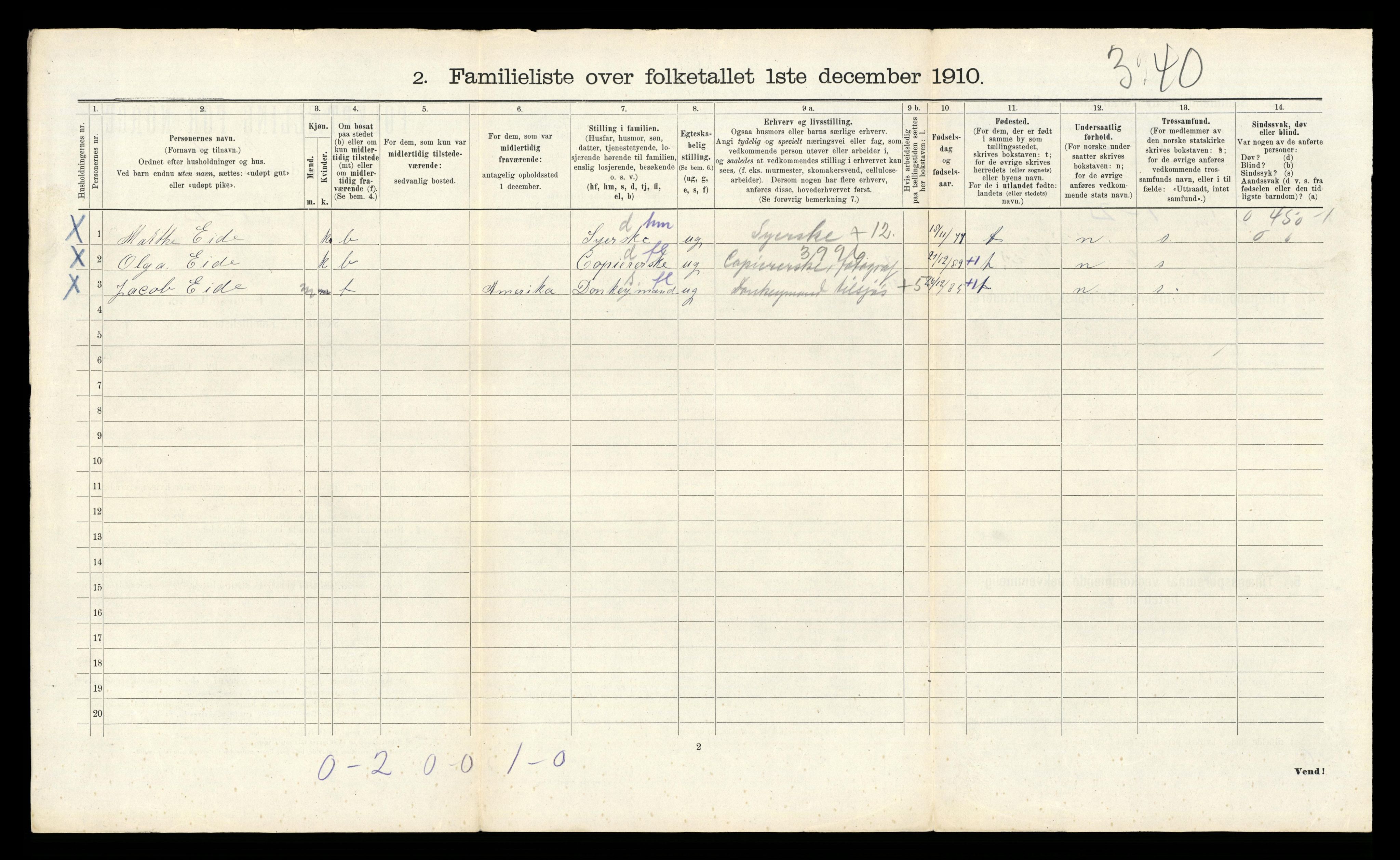 RA, 1910 census for Bergen, 1910, p. 15262