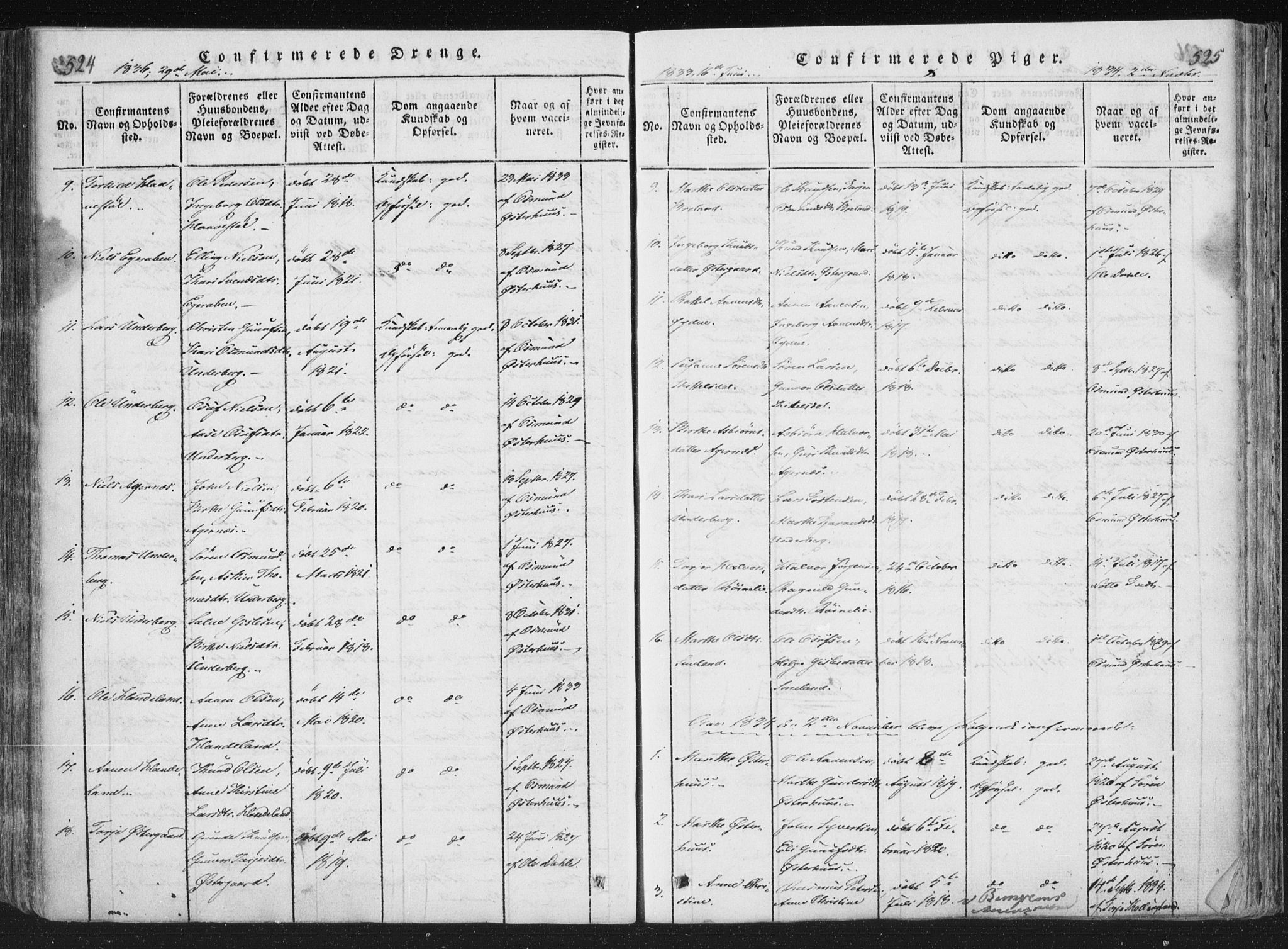 Åseral sokneprestkontor, SAK/1111-0051/F/Fa/L0001: Parish register (official) no. A 1, 1815-1853, p. 524-525