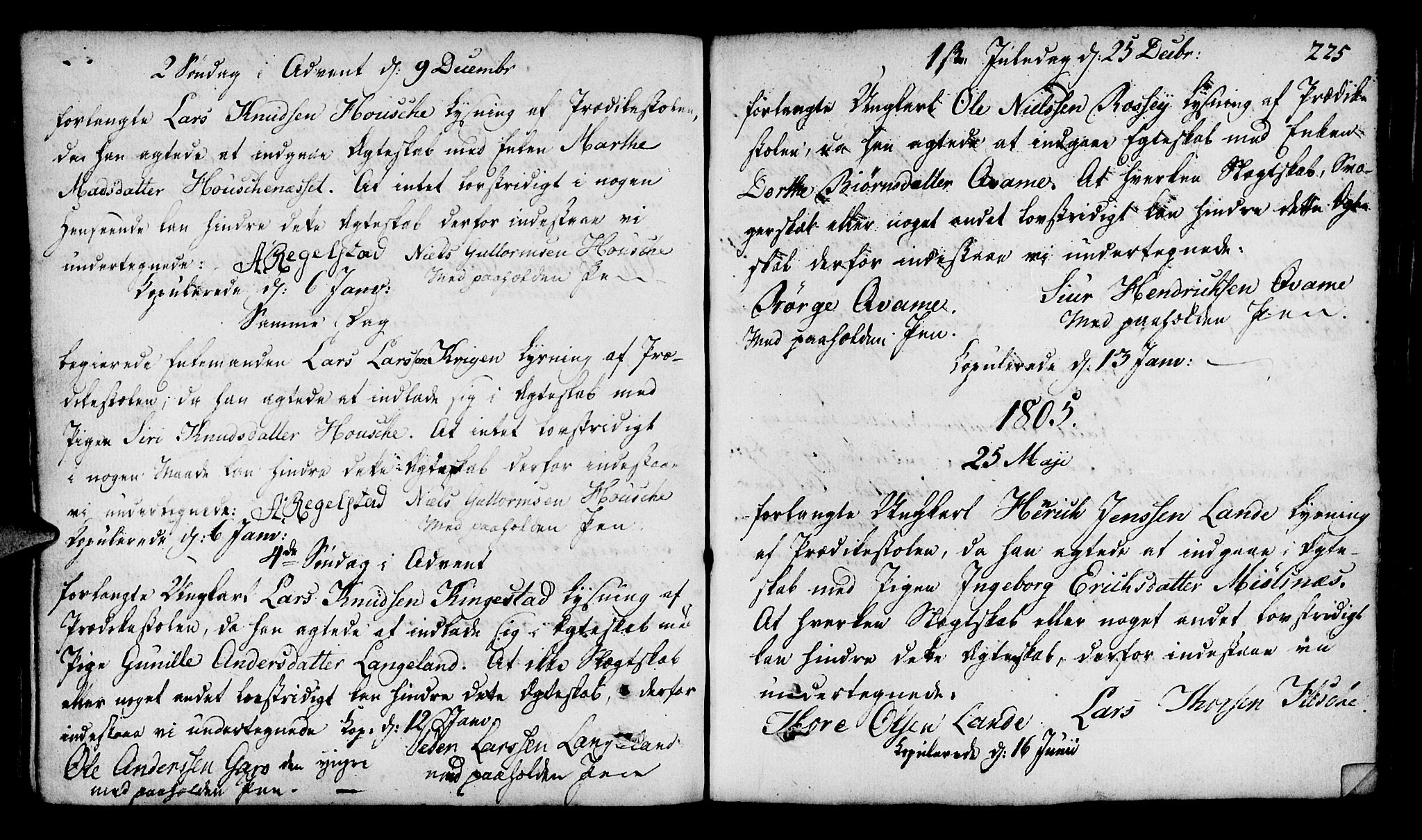 Finnøy sokneprestkontor, AV/SAST-A-101825/H/Ha/Haa/L0005: Parish register (official) no. A 5, 1773-1816, p. 225
