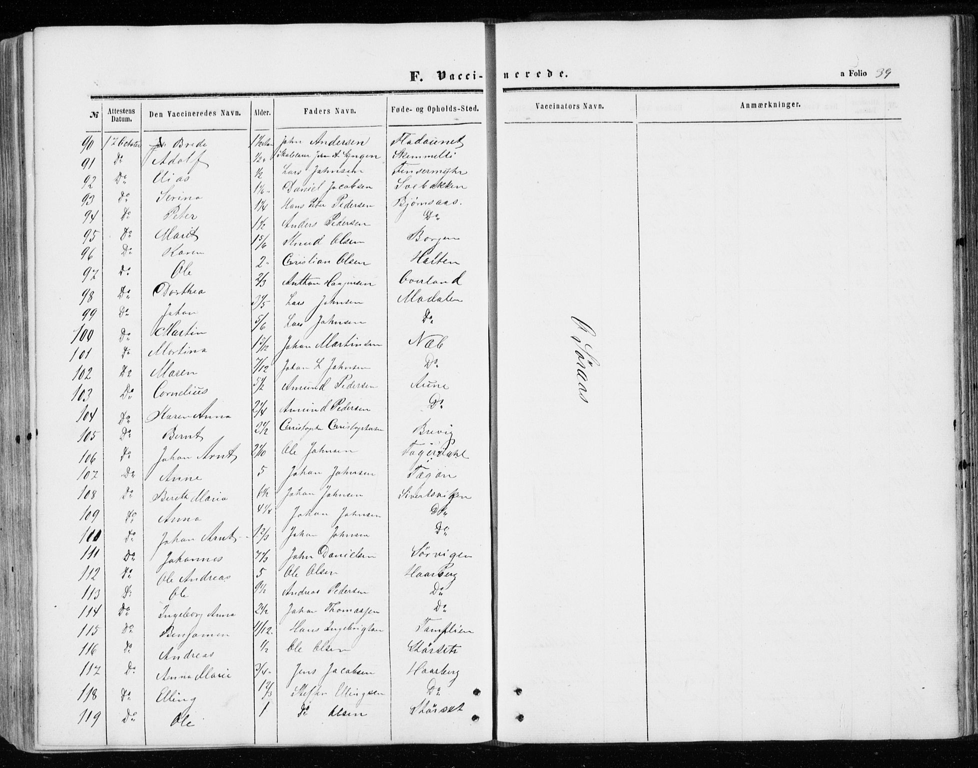 Ministerialprotokoller, klokkerbøker og fødselsregistre - Sør-Trøndelag, AV/SAT-A-1456/646/L0612: Parish register (official) no. 646A10, 1858-1869, p. 39