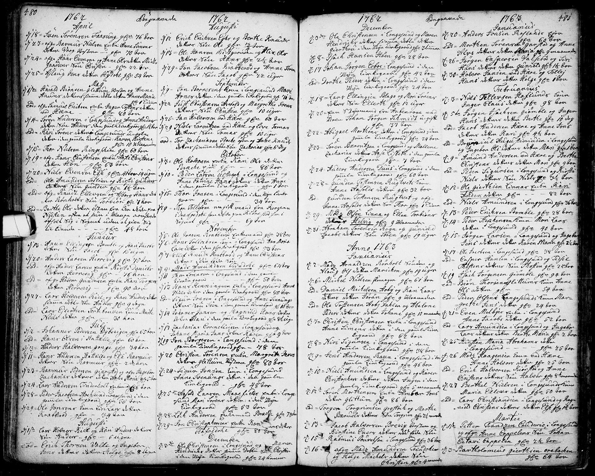 Bamble kirkebøker, AV/SAKO-A-253/F/Fa/L0001: Parish register (official) no. I 1, 1702-1774, p. 480-481