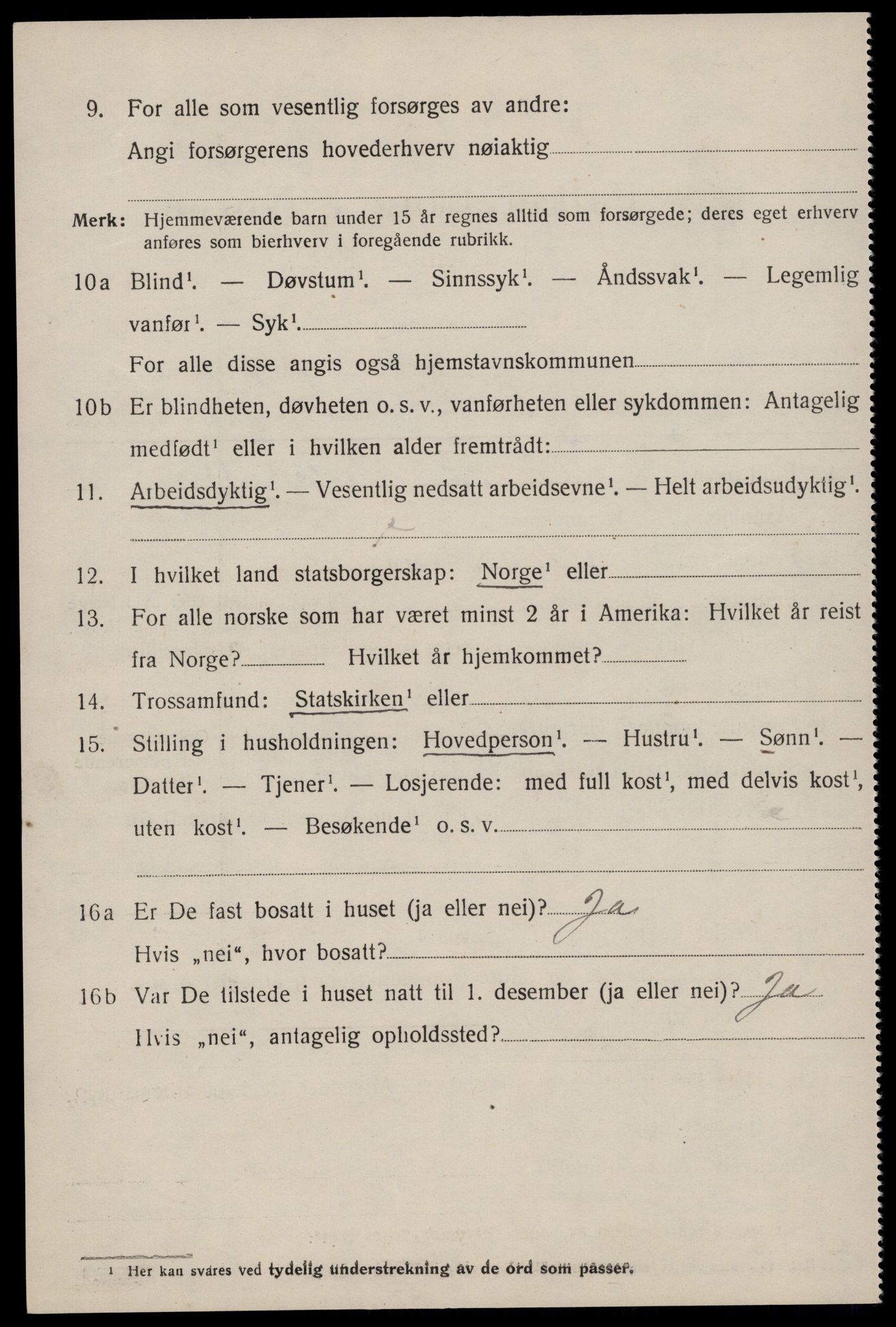 SAST, 1920 census for Jelsa, 1920, p. 1647