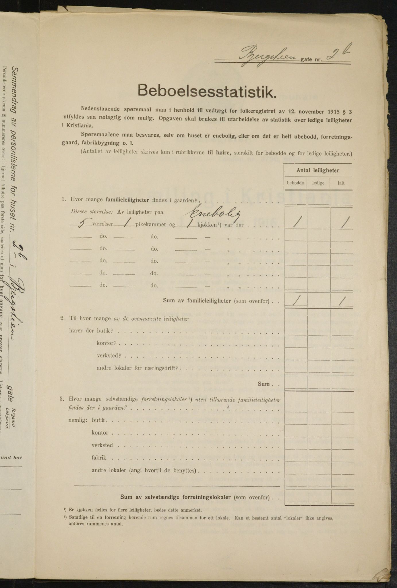 OBA, Municipal Census 1916 for Kristiania, 1916, p. 4388