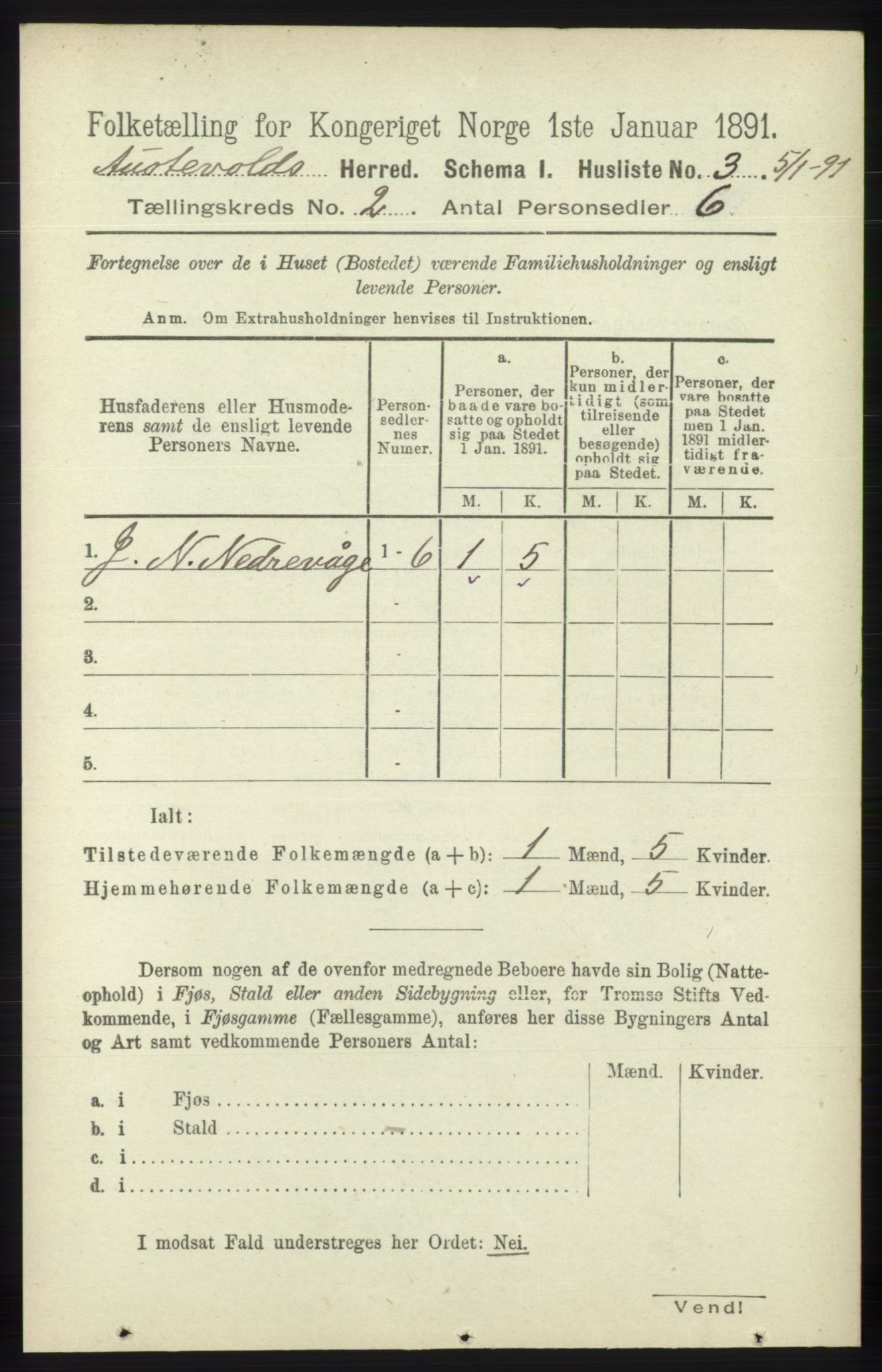 RA, 1891 census for 1244 Austevoll, 1891, p. 568