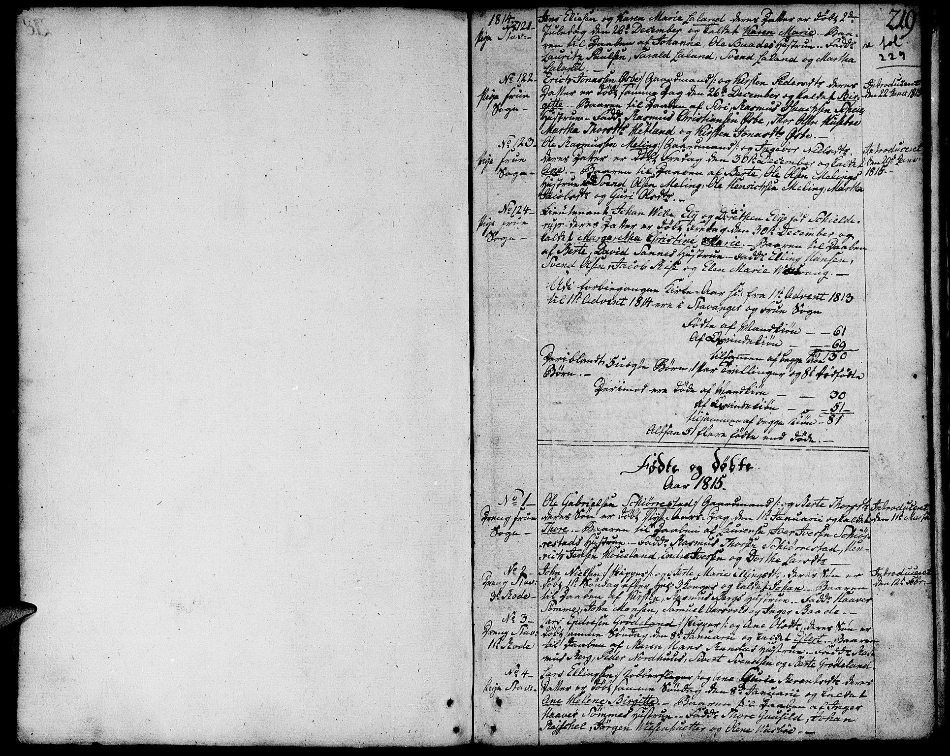 Domkirken sokneprestkontor, SAST/A-101812/001/30/30BA/L0006: Parish register (official) no. A 6, 1783-1815, p. 219