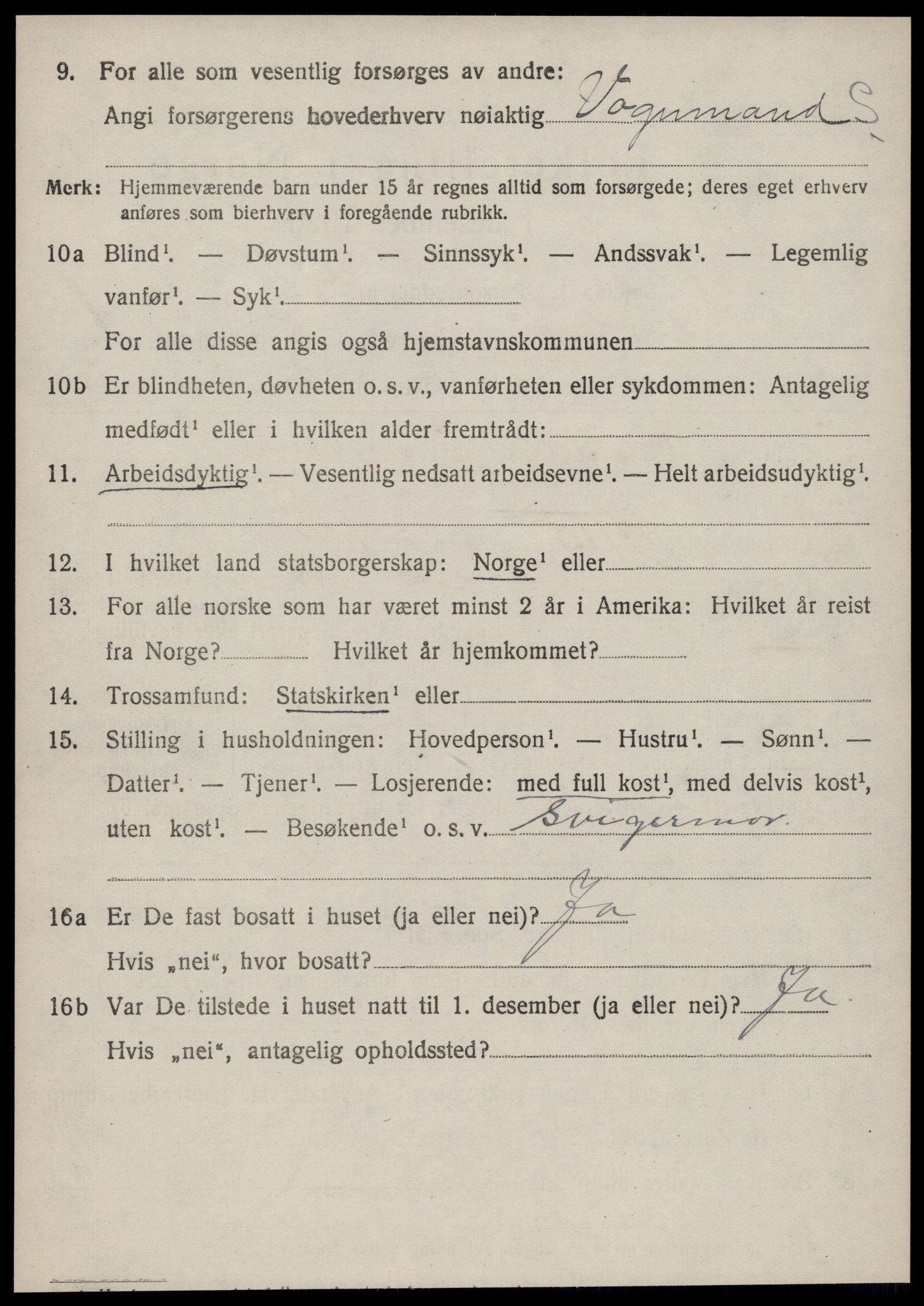 SAT, 1920 census for Bolsøy, 1920, p. 1870