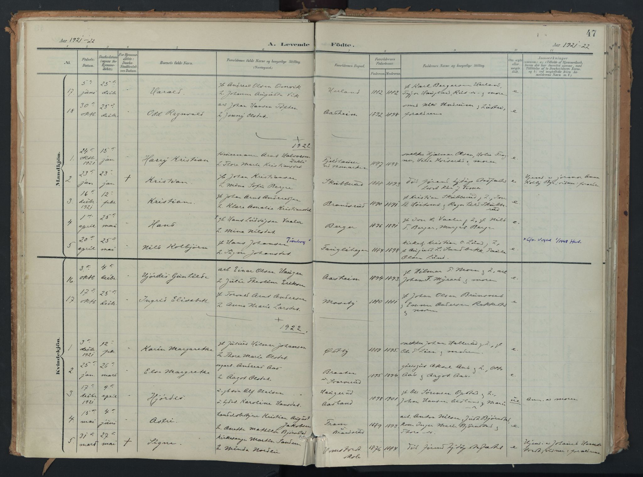 Eidsberg prestekontor Kirkebøker, AV/SAO-A-10905/F/Fb/L0002: Parish register (official) no. II 2, 1901-1933, p. 47