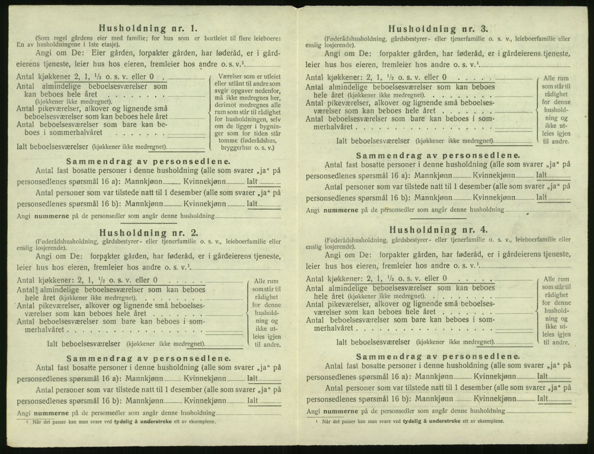 SAT, 1920 census for Borgund, 1920, p. 455