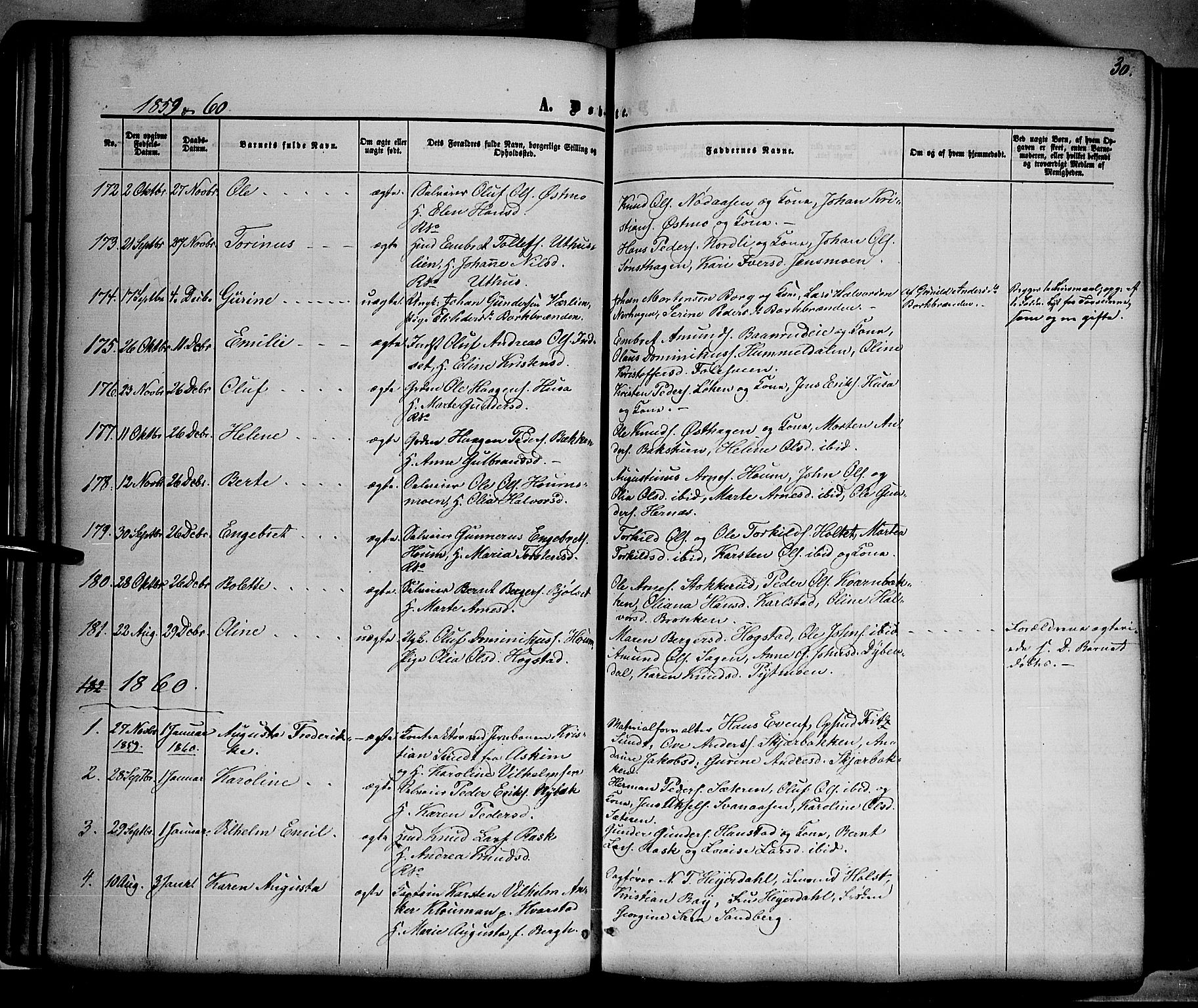 Elverum prestekontor, SAH/PREST-044/H/Ha/Haa/L0010: Parish register (official) no. 10, 1857-1868, p. 30