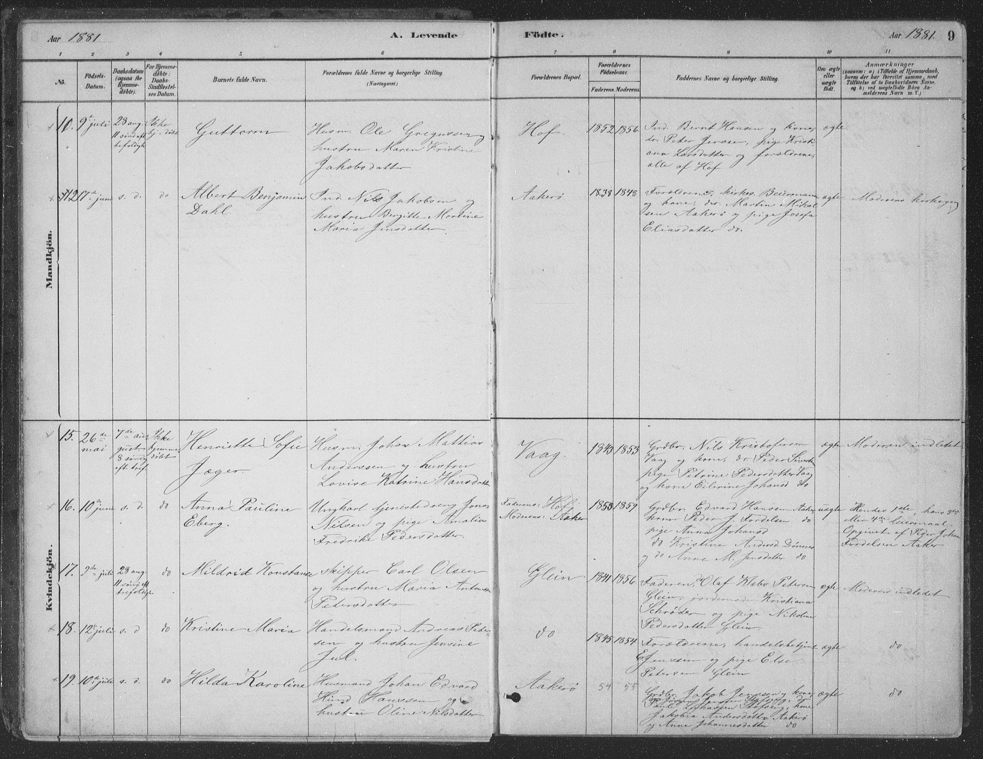 Ministerialprotokoller, klokkerbøker og fødselsregistre - Nordland, AV/SAT-A-1459/835/L0532: Parish register (copy) no. 835C04, 1880-1905, p. 9