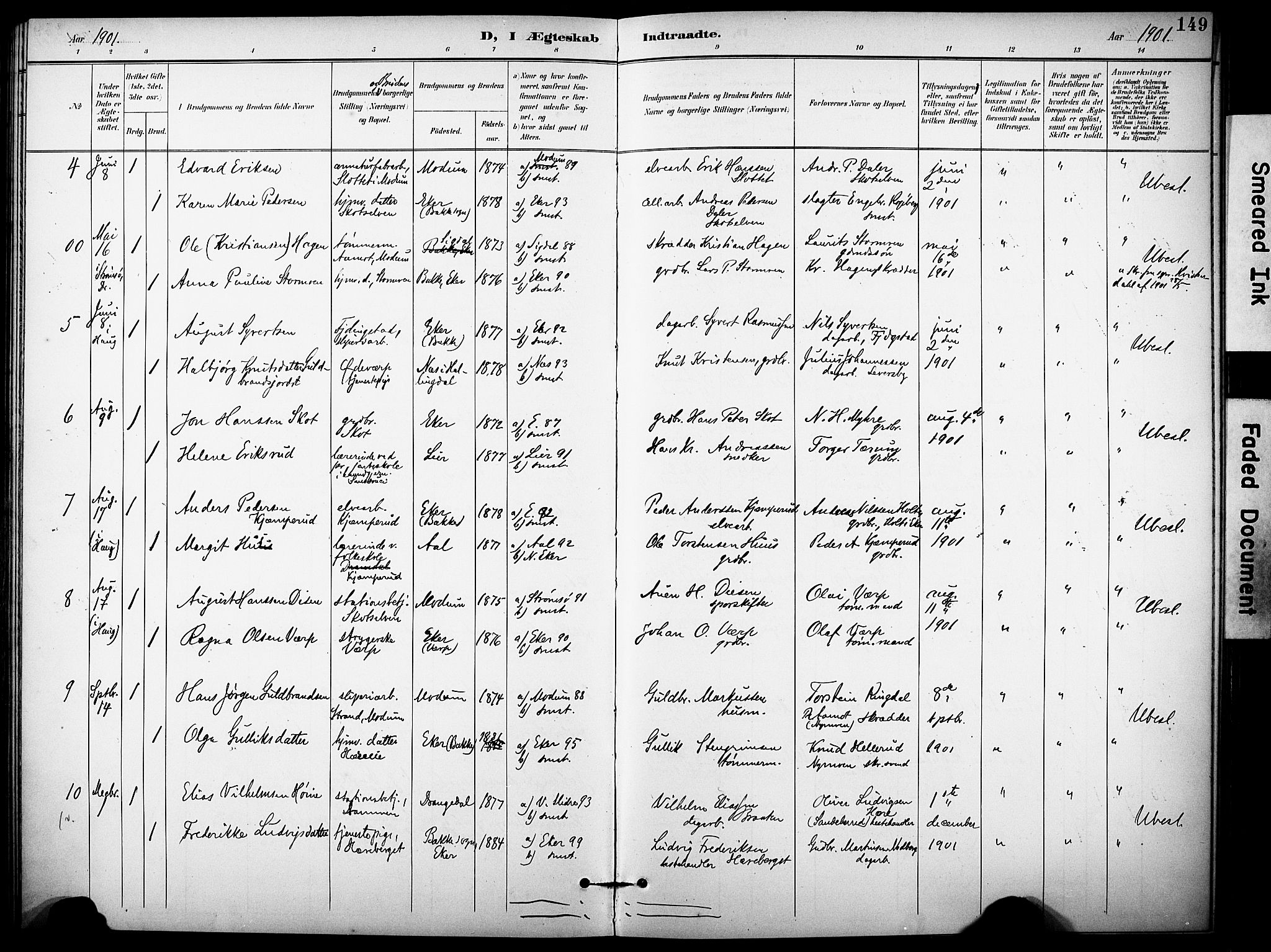 Eiker kirkebøker, AV/SAKO-A-4/F/Fc/L0003: Parish register (official) no. III 3, 1897-1981, p. 149