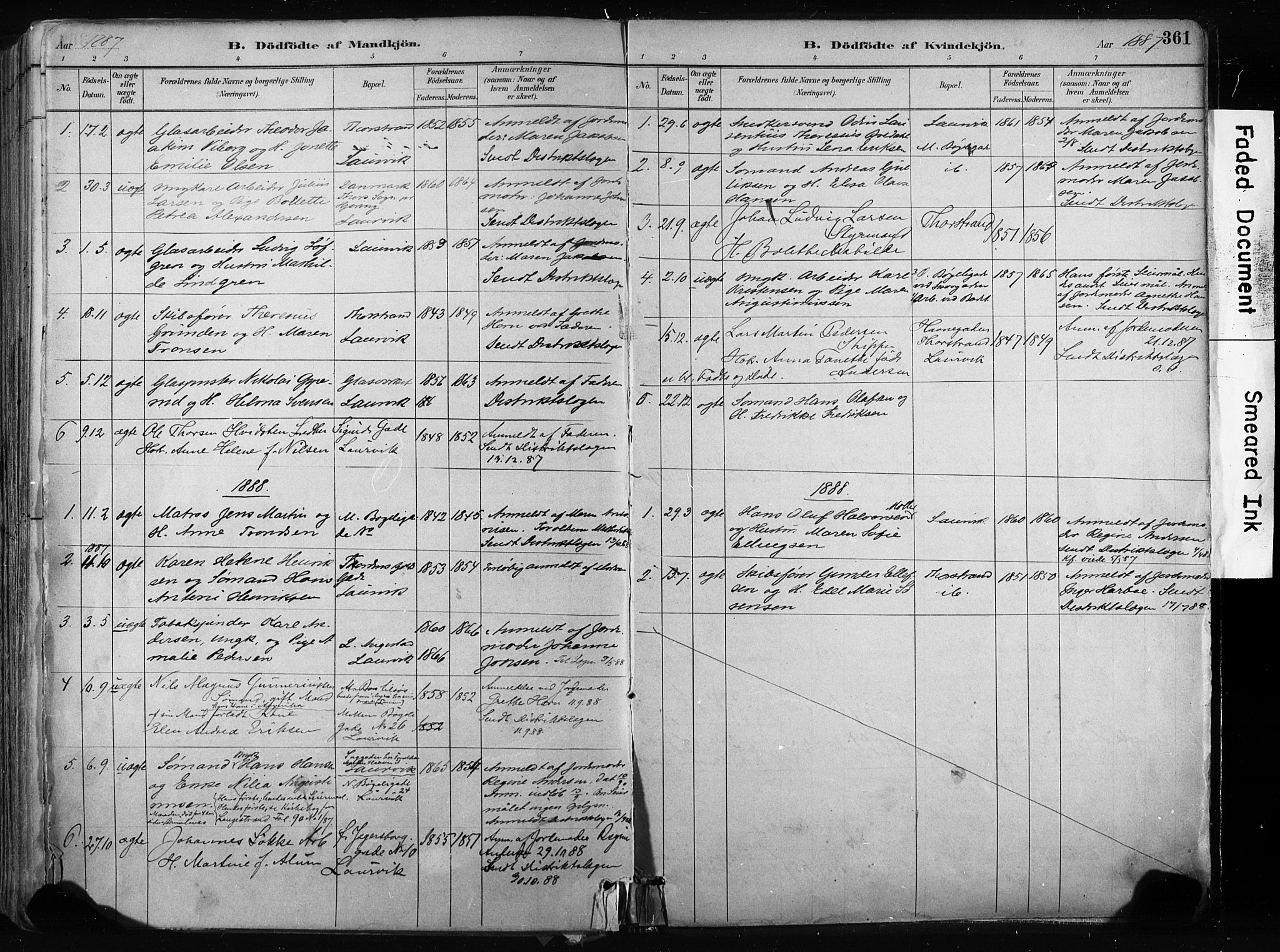 Larvik kirkebøker, SAKO/A-352/F/Fa/L0009: Parish register (official) no. I 9, 1884-1904, p. 361