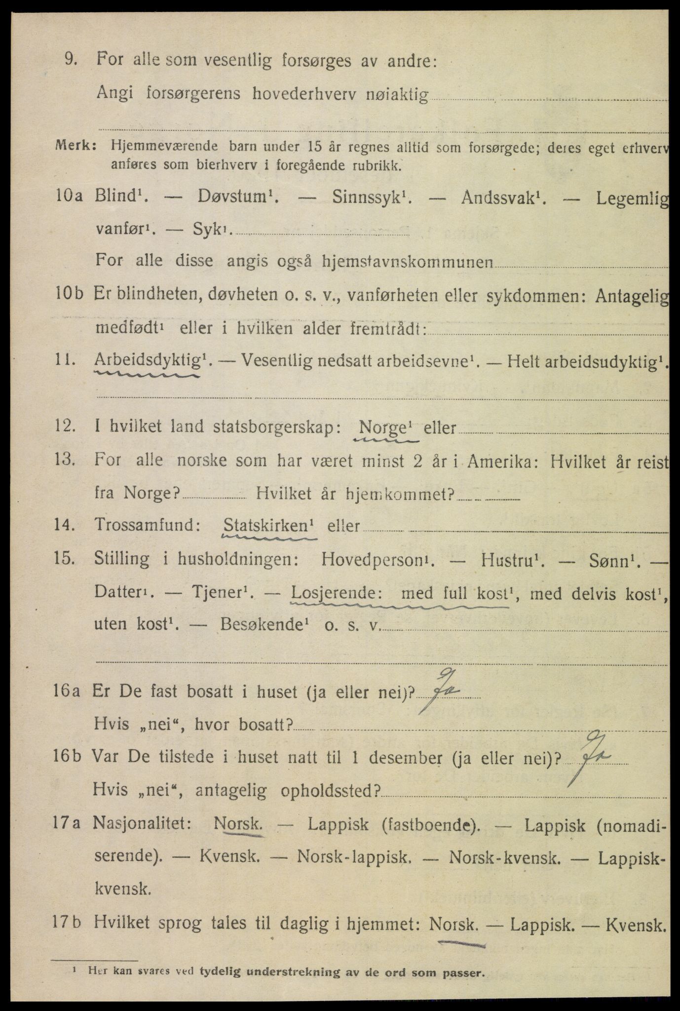 SAT, 1920 census for Inderøy, 1920, p. 1852