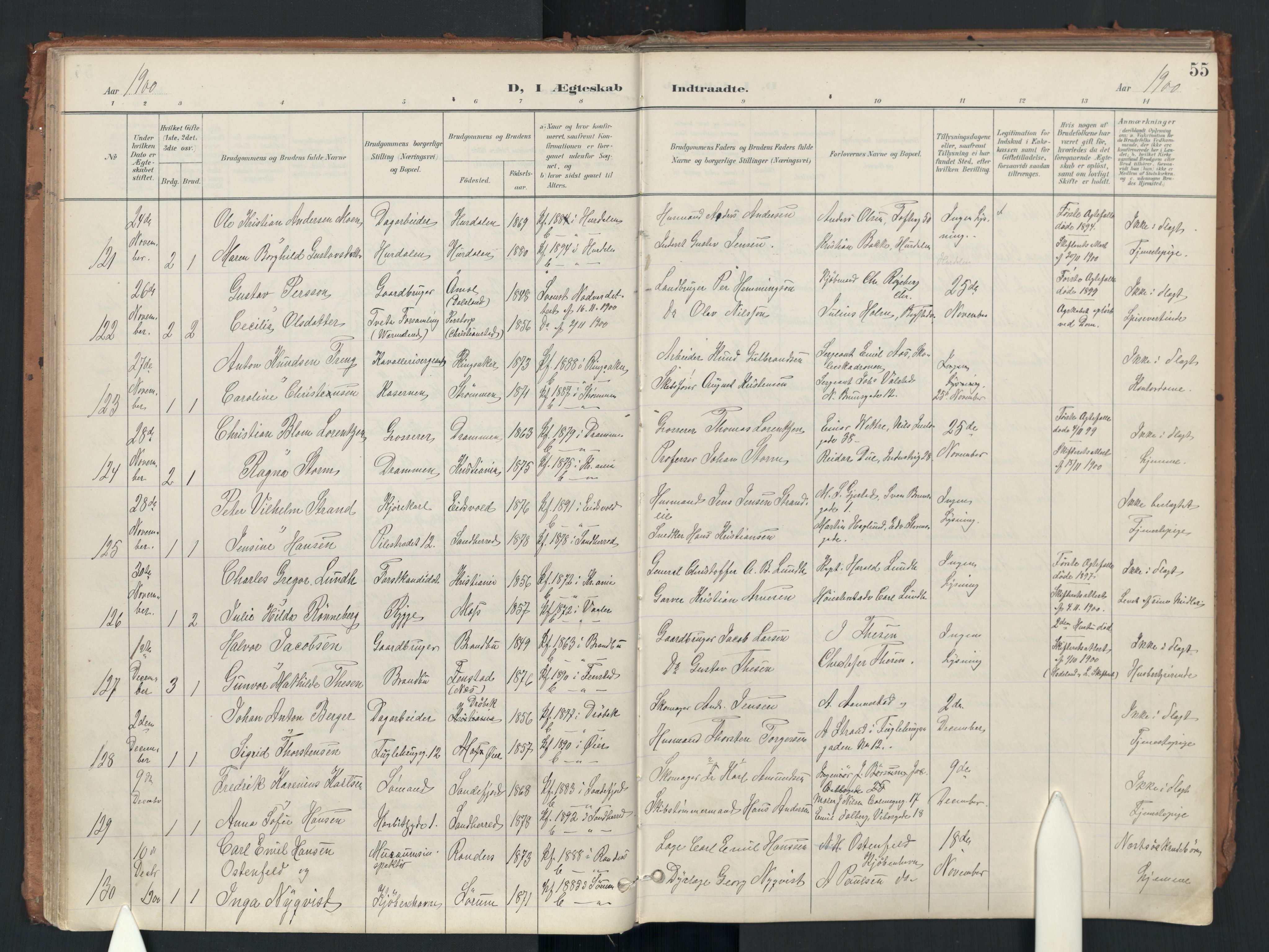 Uranienborg prestekontor Kirkebøker, SAO/A-10877/F/Fa/L0007: Parish register (official) no. 7, 1896-1914, p. 55
