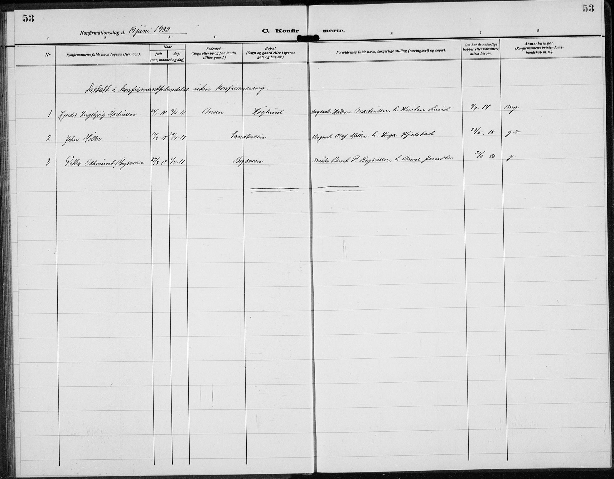 Trysil prestekontor, SAH/PREST-046/H/Ha/Hab/L0010: Parish register (copy) no. 10, 1917-1937, p. 53