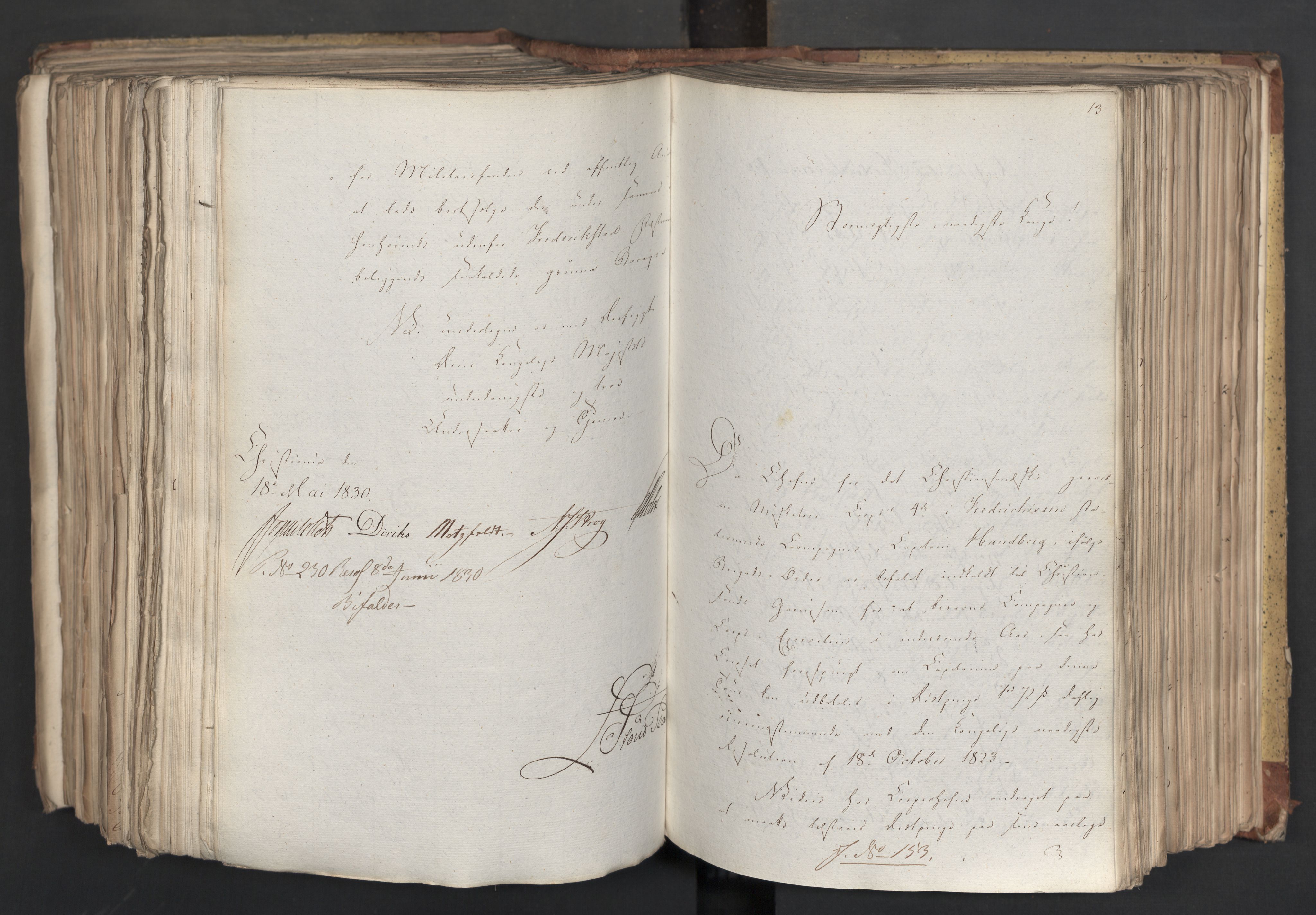Statsrådsavdelingen i Stockholm, AV/RA-S-1003/D/Da/L0065: Regjeringsinnstillinger nr. 1-239, 1830, p. 577