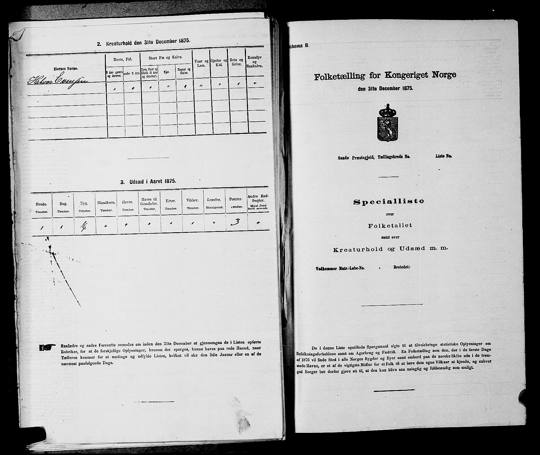 SAKO, 1875 census for 0821P Bø, 1875, p. 425