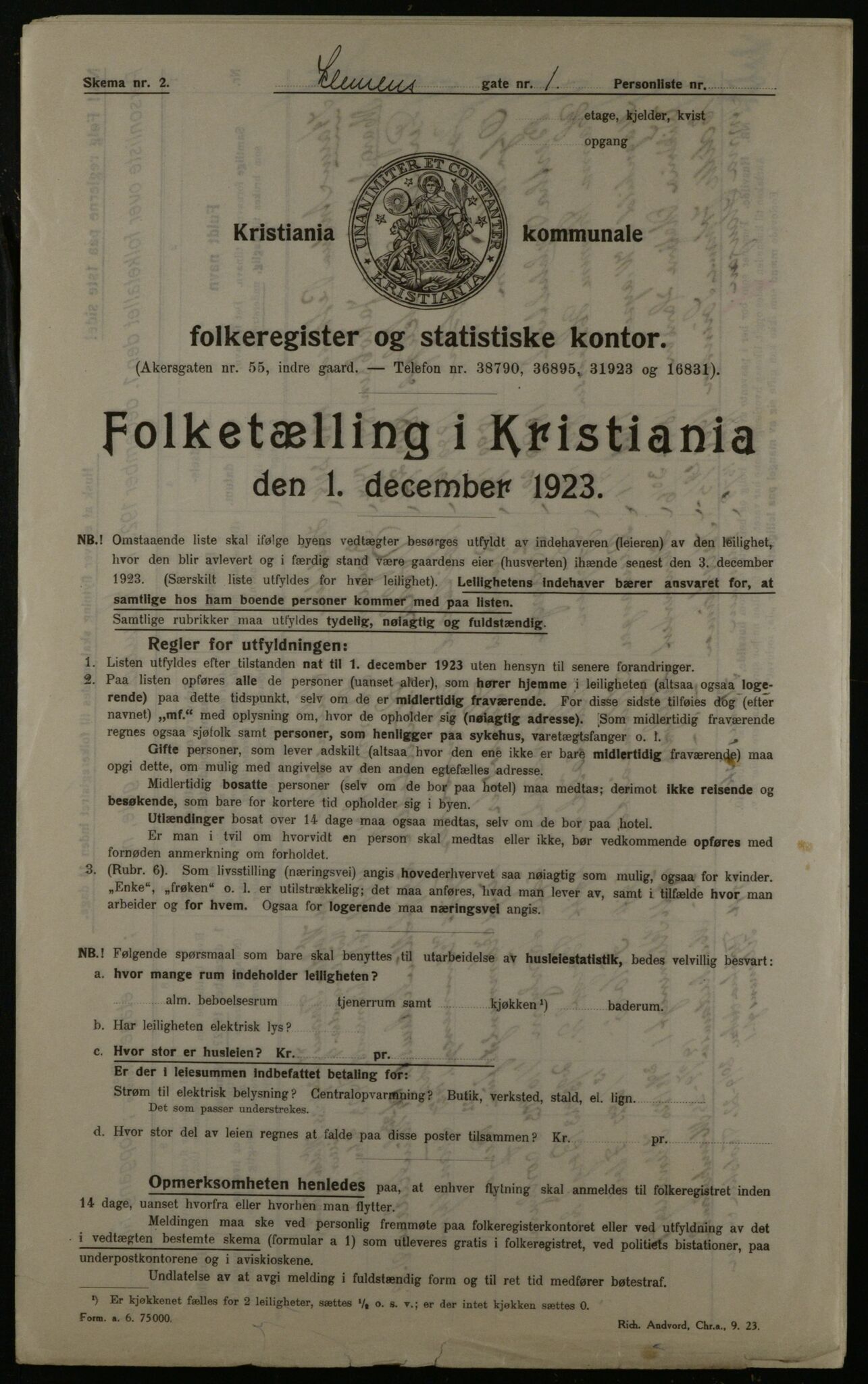 OBA, Municipal Census 1923 for Kristiania, 1923, p. 14473