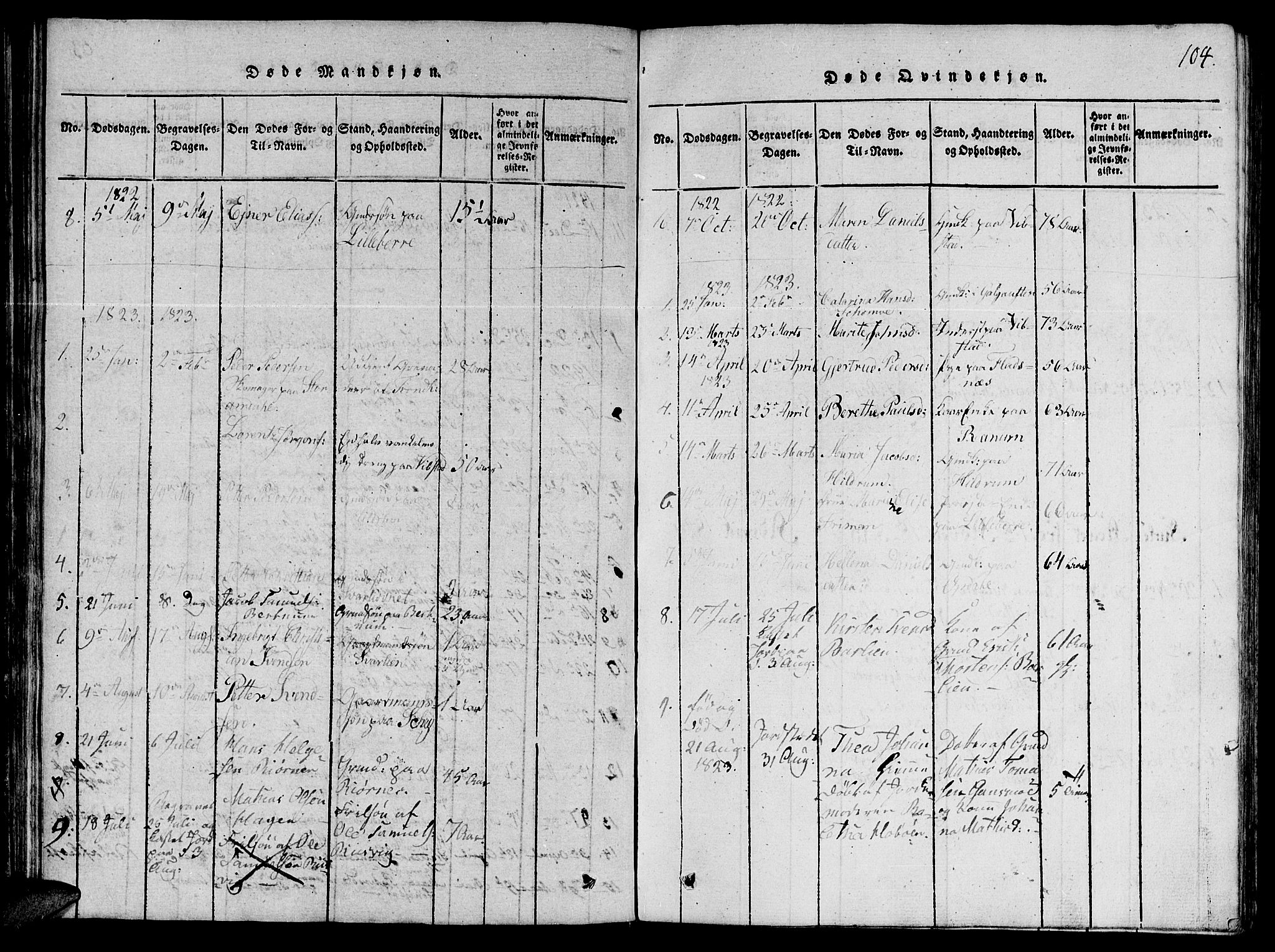 Ministerialprotokoller, klokkerbøker og fødselsregistre - Nord-Trøndelag, SAT/A-1458/764/L0546: Parish register (official) no. 764A06 /1, 1816-1823, p. 104