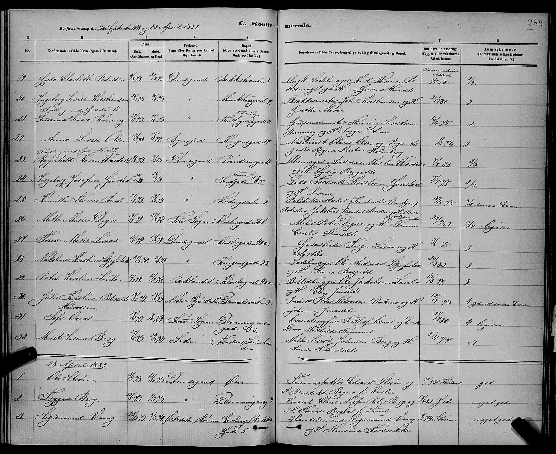 Ministerialprotokoller, klokkerbøker og fødselsregistre - Sør-Trøndelag, SAT/A-1456/601/L0092: Parish register (copy) no. 601C10, 1884-1897, p. 286