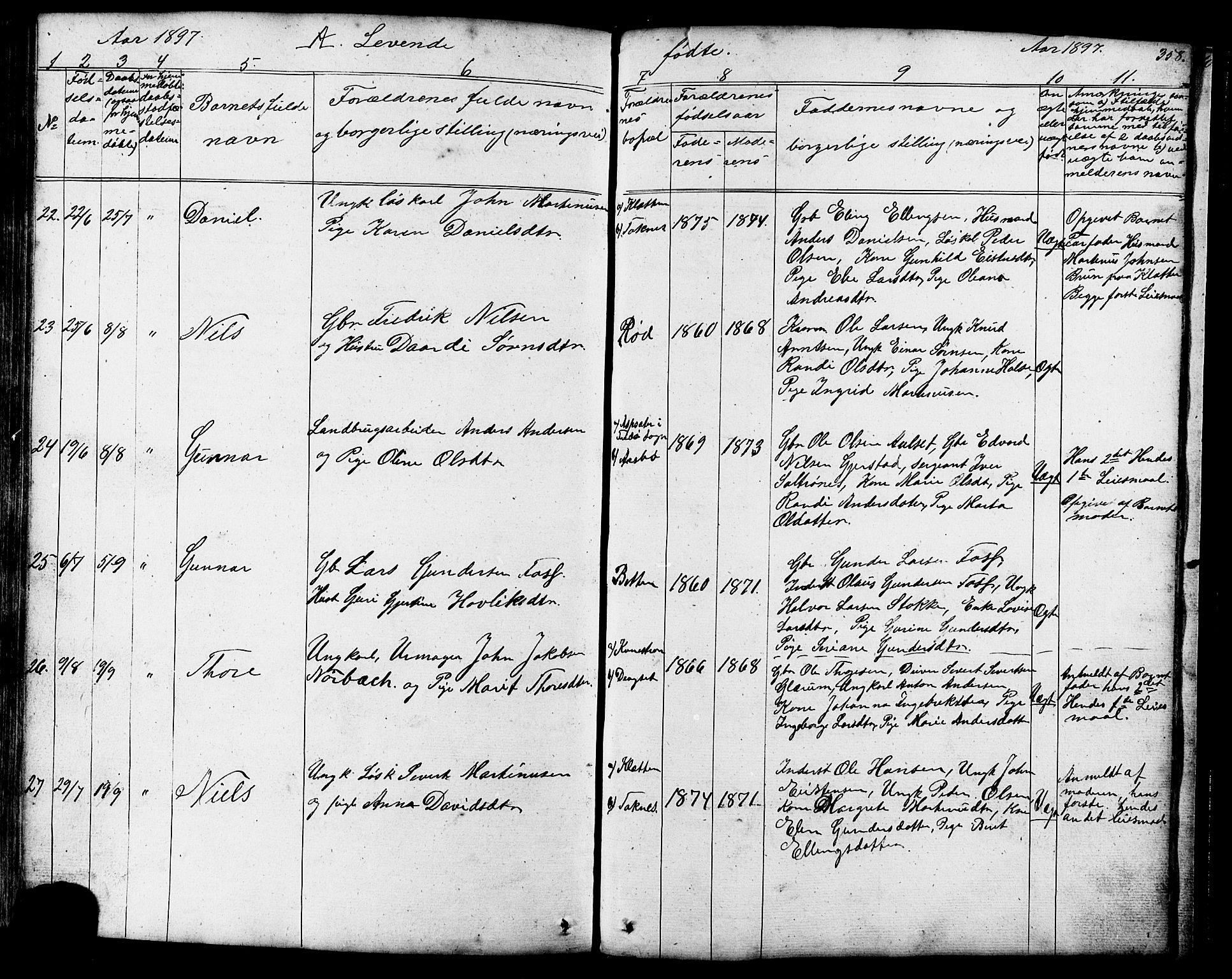 Ministerialprotokoller, klokkerbøker og fødselsregistre - Møre og Romsdal, AV/SAT-A-1454/576/L0890: Parish register (copy) no. 576C01, 1837-1908, p. 358