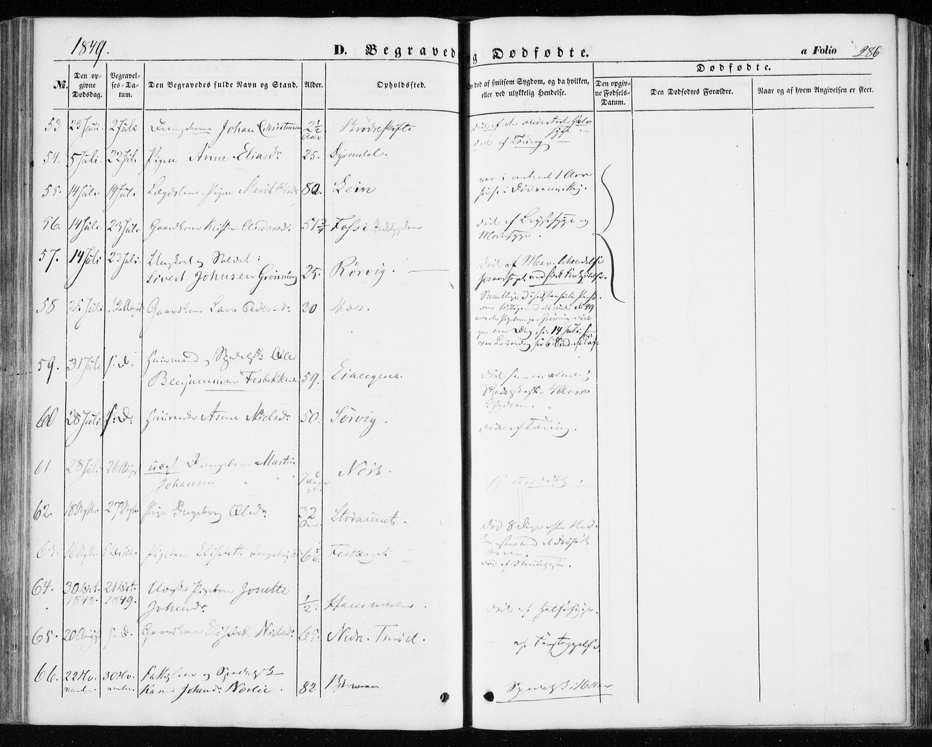 Ministerialprotokoller, klokkerbøker og fødselsregistre - Sør-Trøndelag, AV/SAT-A-1456/646/L0611: Parish register (official) no. 646A09, 1848-1857, p. 286