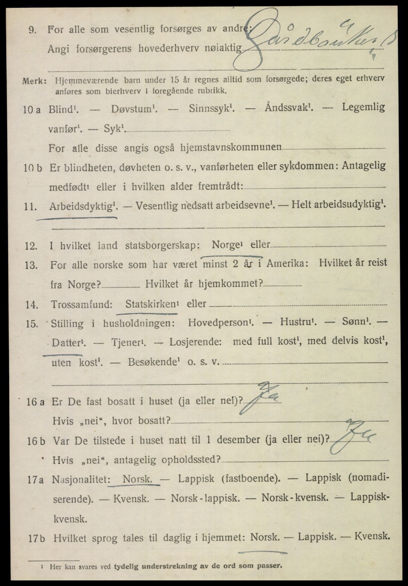 SAT, 1920 census for Hegra, 1920, p. 2149