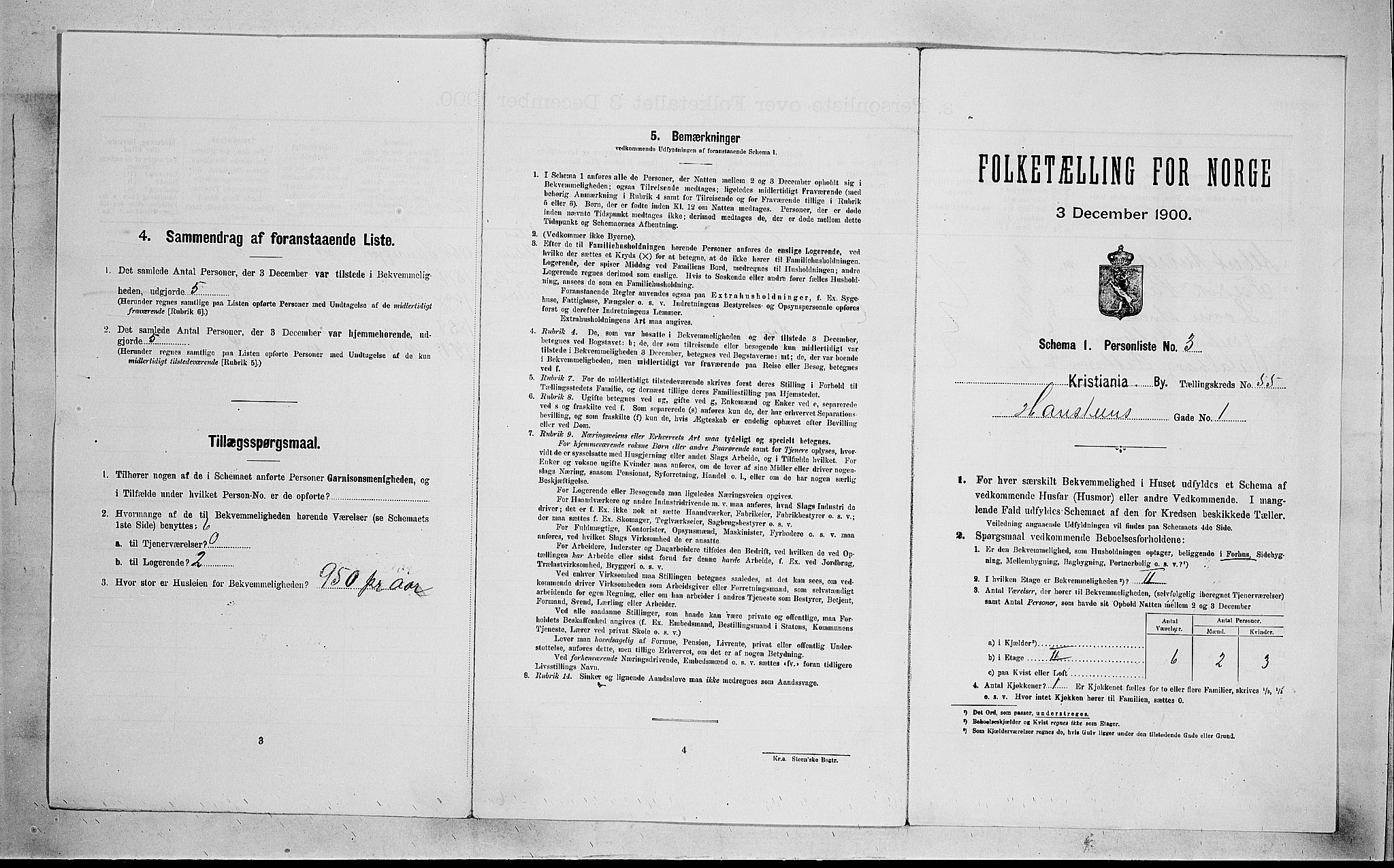 SAO, 1900 census for Kristiania, 1900, p. 32701