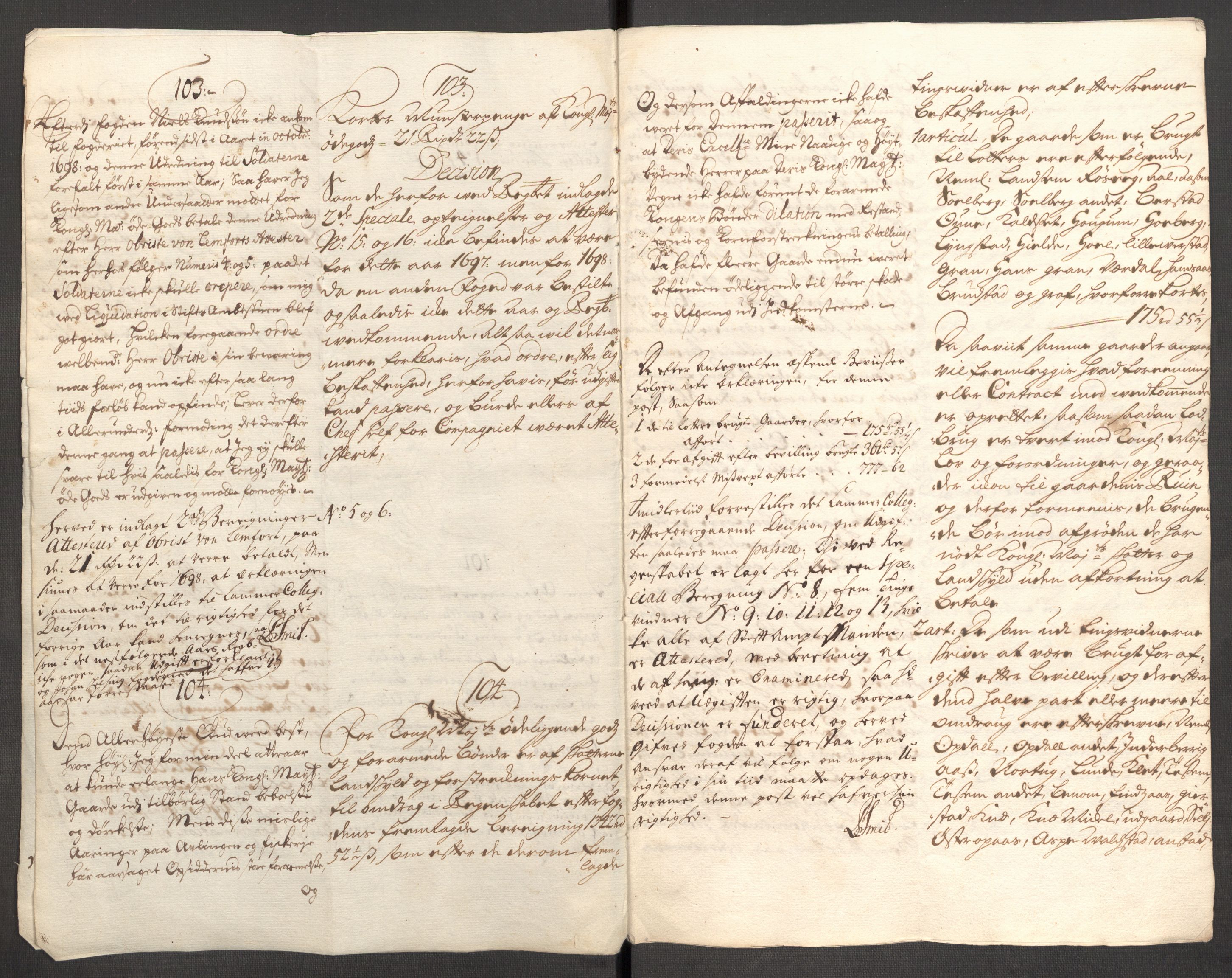 Rentekammeret inntil 1814, Reviderte regnskaper, Fogderegnskap, RA/EA-4092/R63/L4314: Fogderegnskap Inderøy, 1705, p. 318