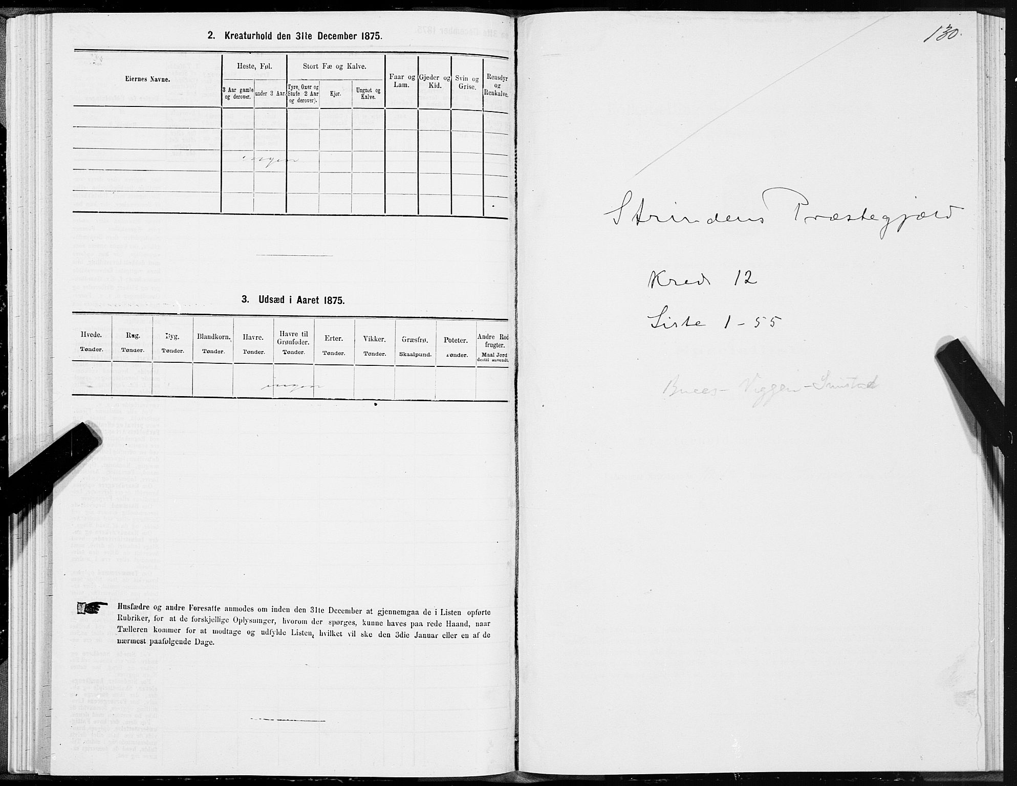 SAT, 1875 census for 1660P Strinda, 1875, p. 7130