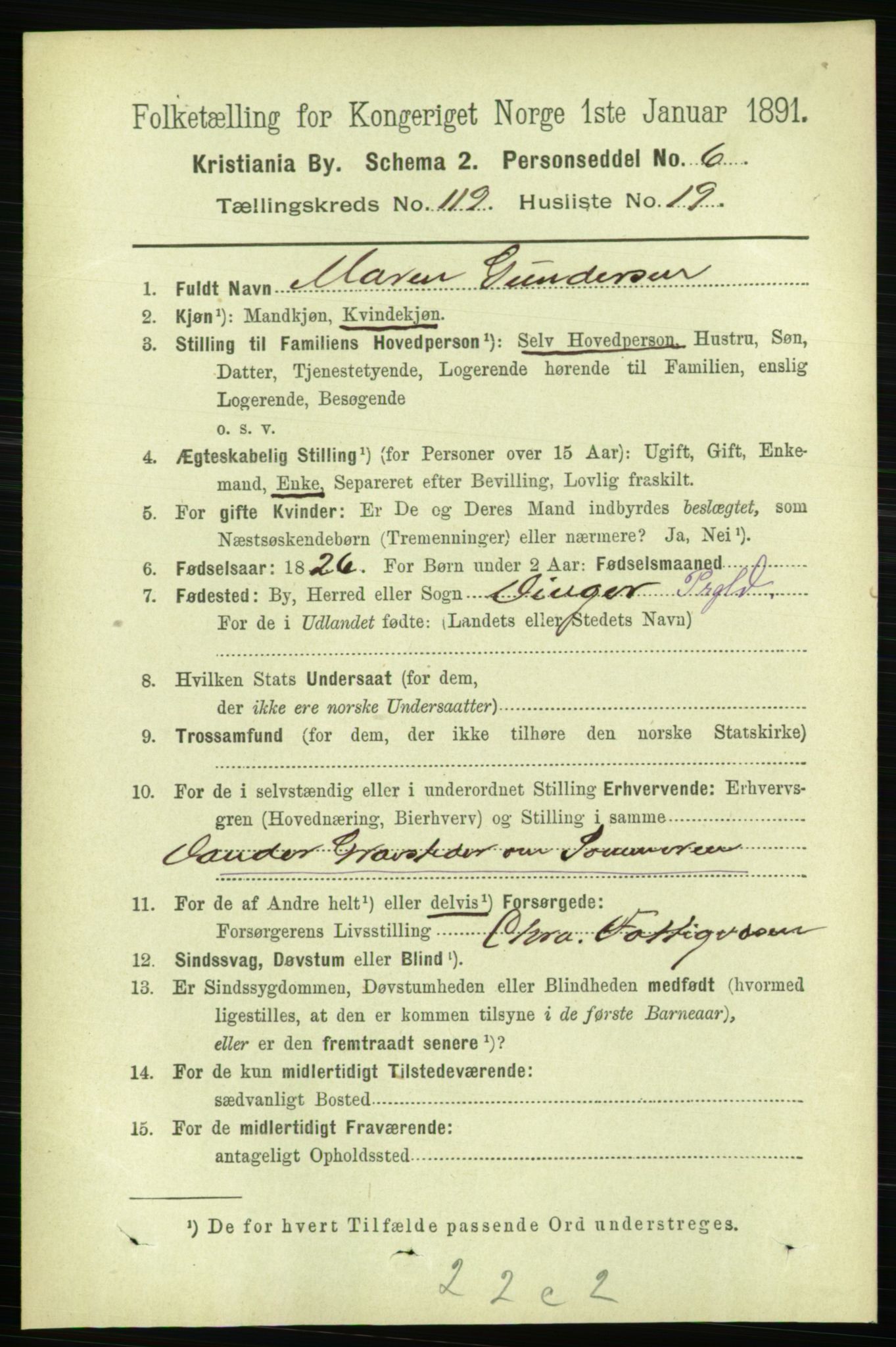 RA, 1891 census for 0301 Kristiania, 1891, p. 63939