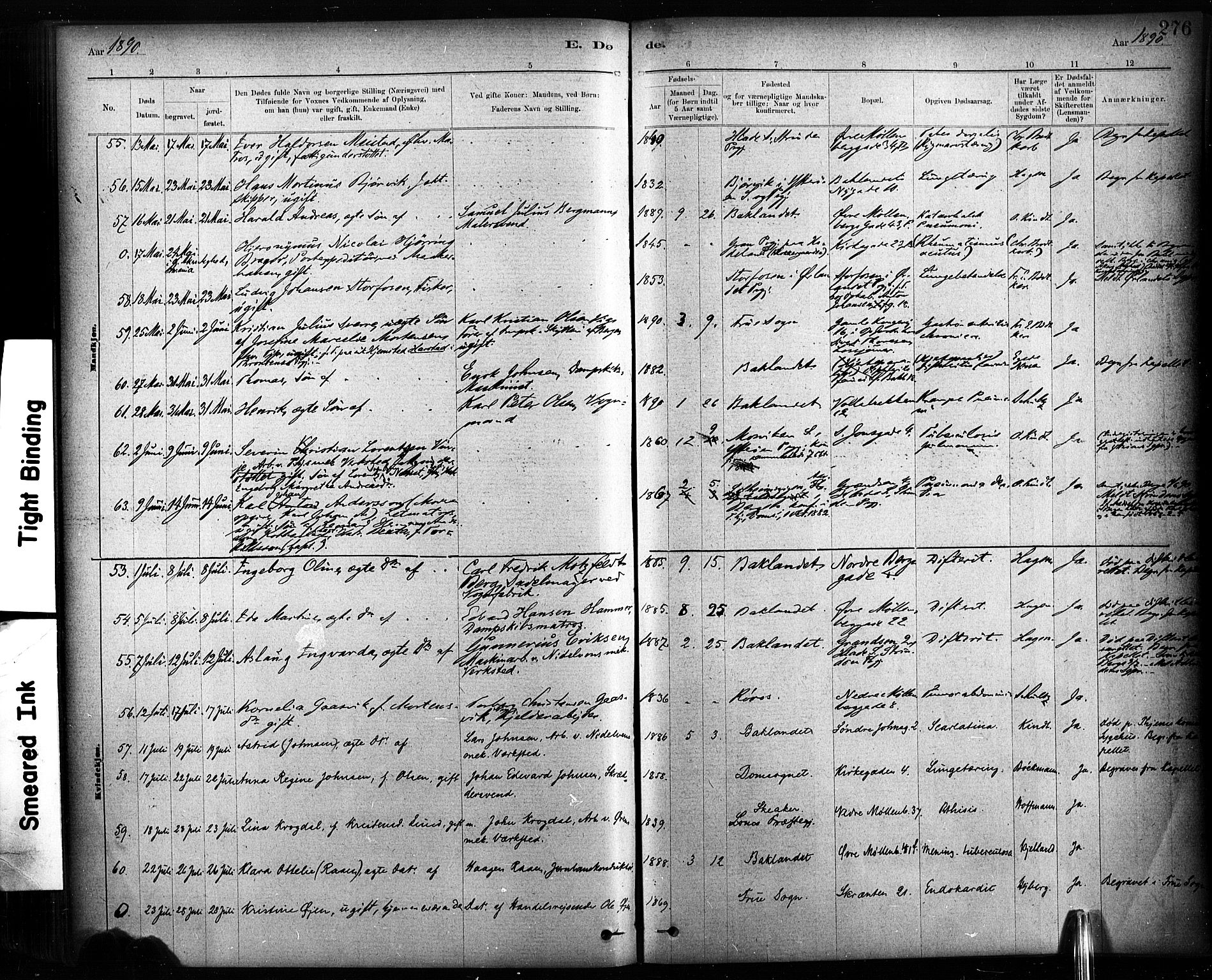 Ministerialprotokoller, klokkerbøker og fødselsregistre - Sør-Trøndelag, AV/SAT-A-1456/604/L0189: Parish register (official) no. 604A10, 1878-1892, p. 276