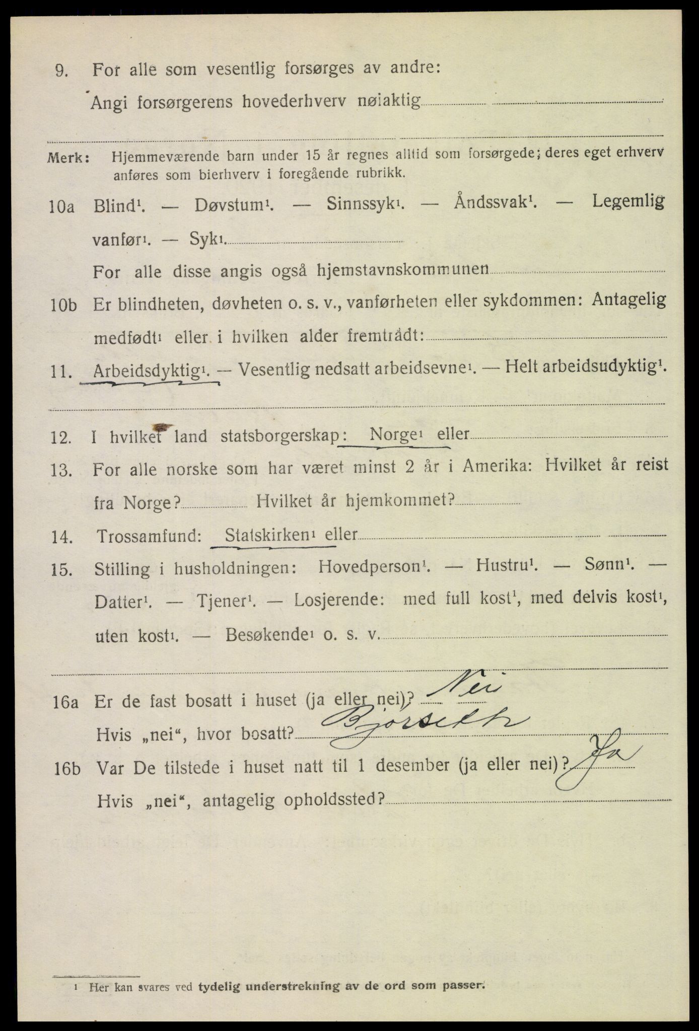 SAH, 1920 census for Trysil, 1920, p. 4286