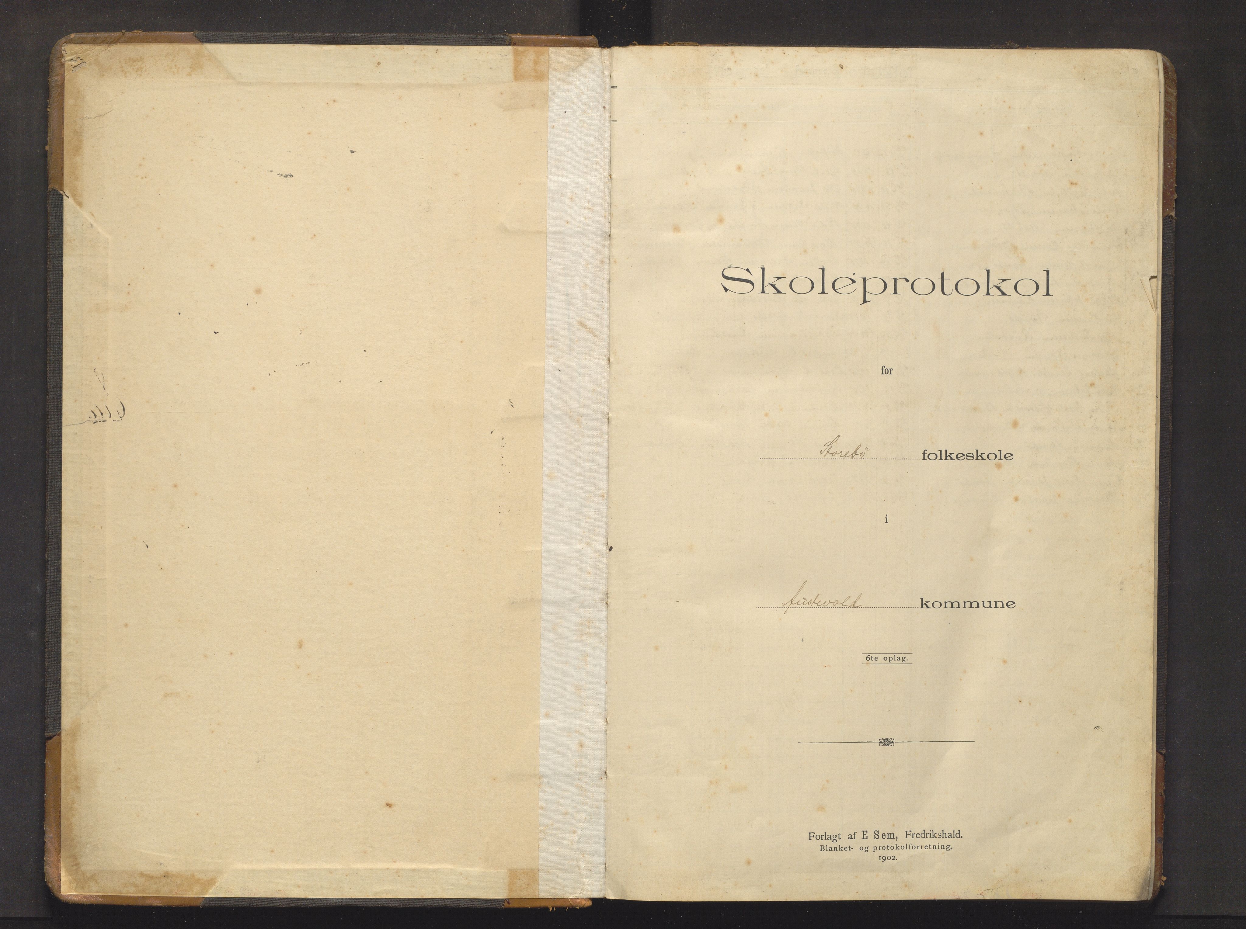 Austevoll kommune. Barneskulane, IKAH/1244-231/F/Fa/L0011: Skuleprotokoll for Storebø skule, 1903-1916