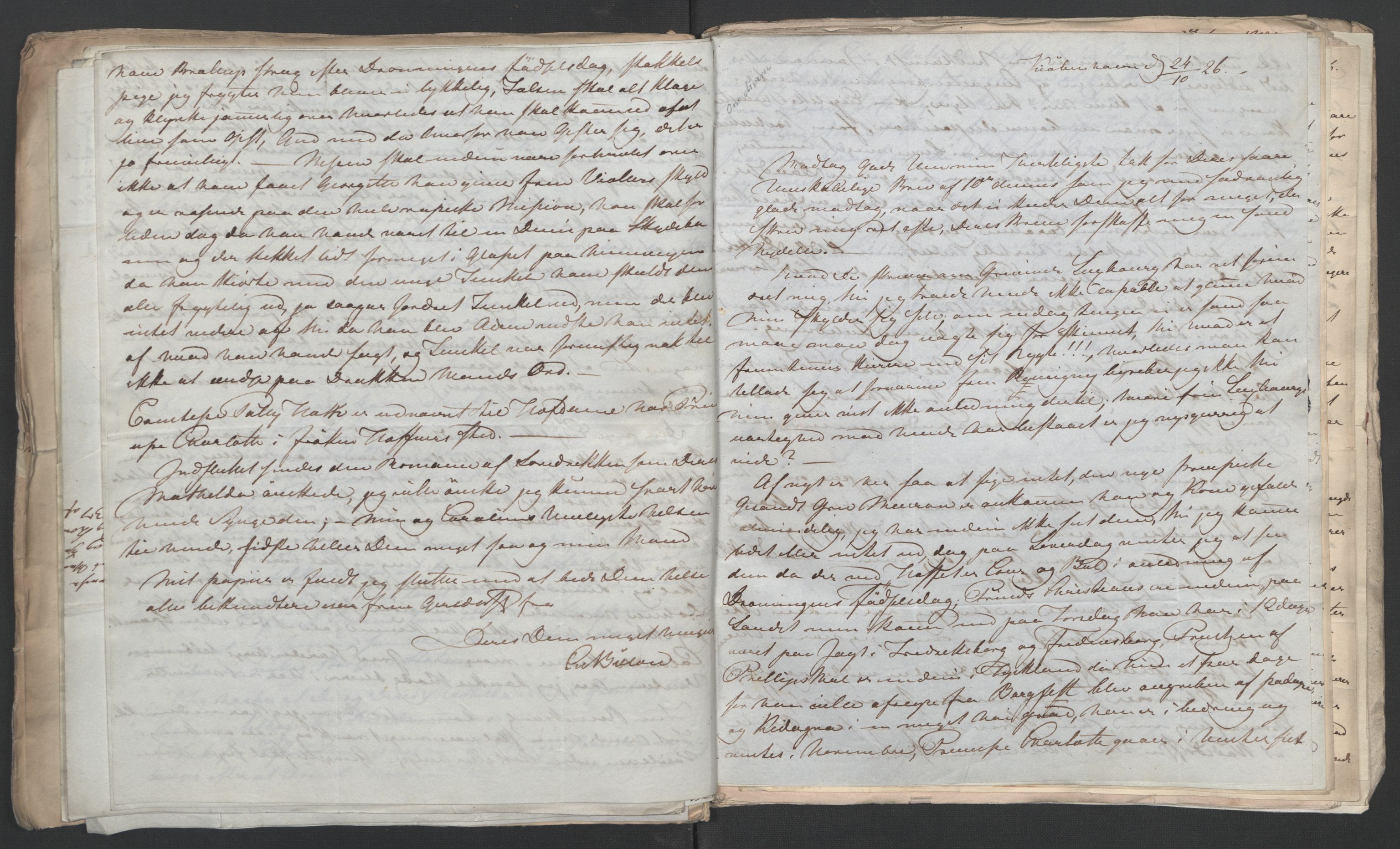 Faye, Andreas, AV/RA-PA-0015/F/Fh/L0027/0001: -- / Breve fra fru Emilie Bülow til Irgens-Bergh angaaende dagens begivenheder ved det danske hof 1825-1827, p. 34