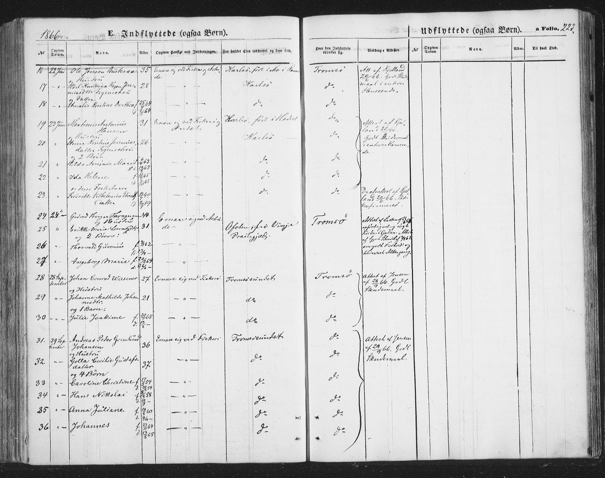 Tromsø sokneprestkontor/stiftsprosti/domprosti, SATØ/S-1343/G/Ga/L0012kirke: Parish register (official) no. 12, 1865-1871, p. 223