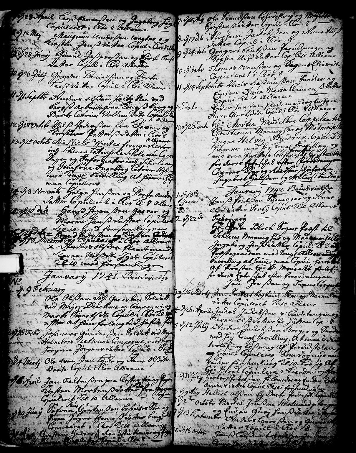 Skien kirkebøker, SAKO/A-302/F/Fa/L0002: Parish register (official) no. 2, 1716-1757, p. 40