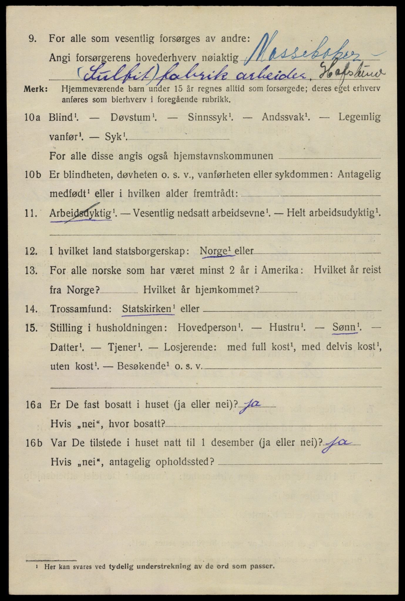 SAO, 1920 census for Sarpsborg, 1920, p. 27613