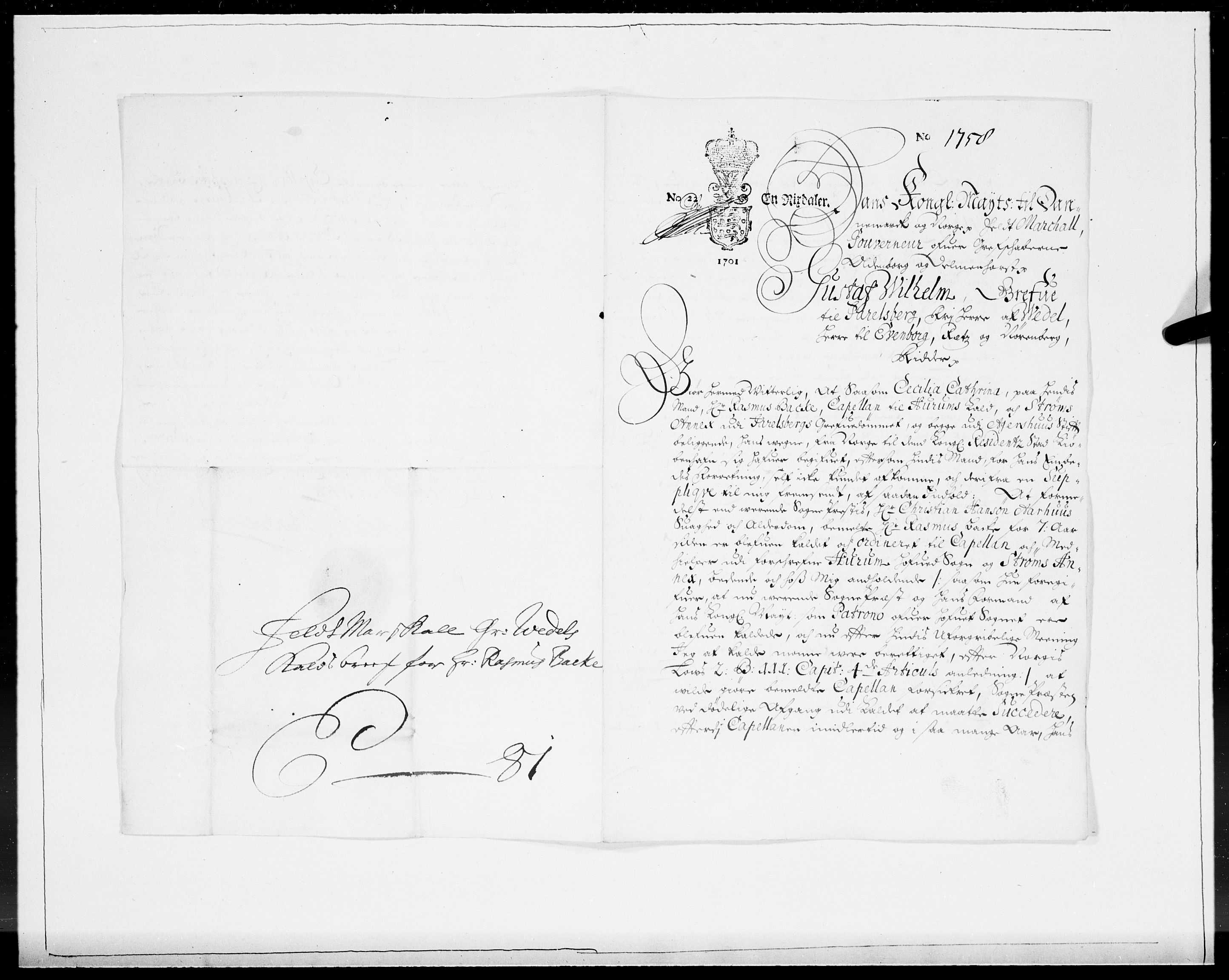 Danske Kanselli 1572-1799, AV/RA-EA-3023/F/Fc/Fcc/Fcca/L0053: Norske innlegg 1572-1799, 1702, p. 17