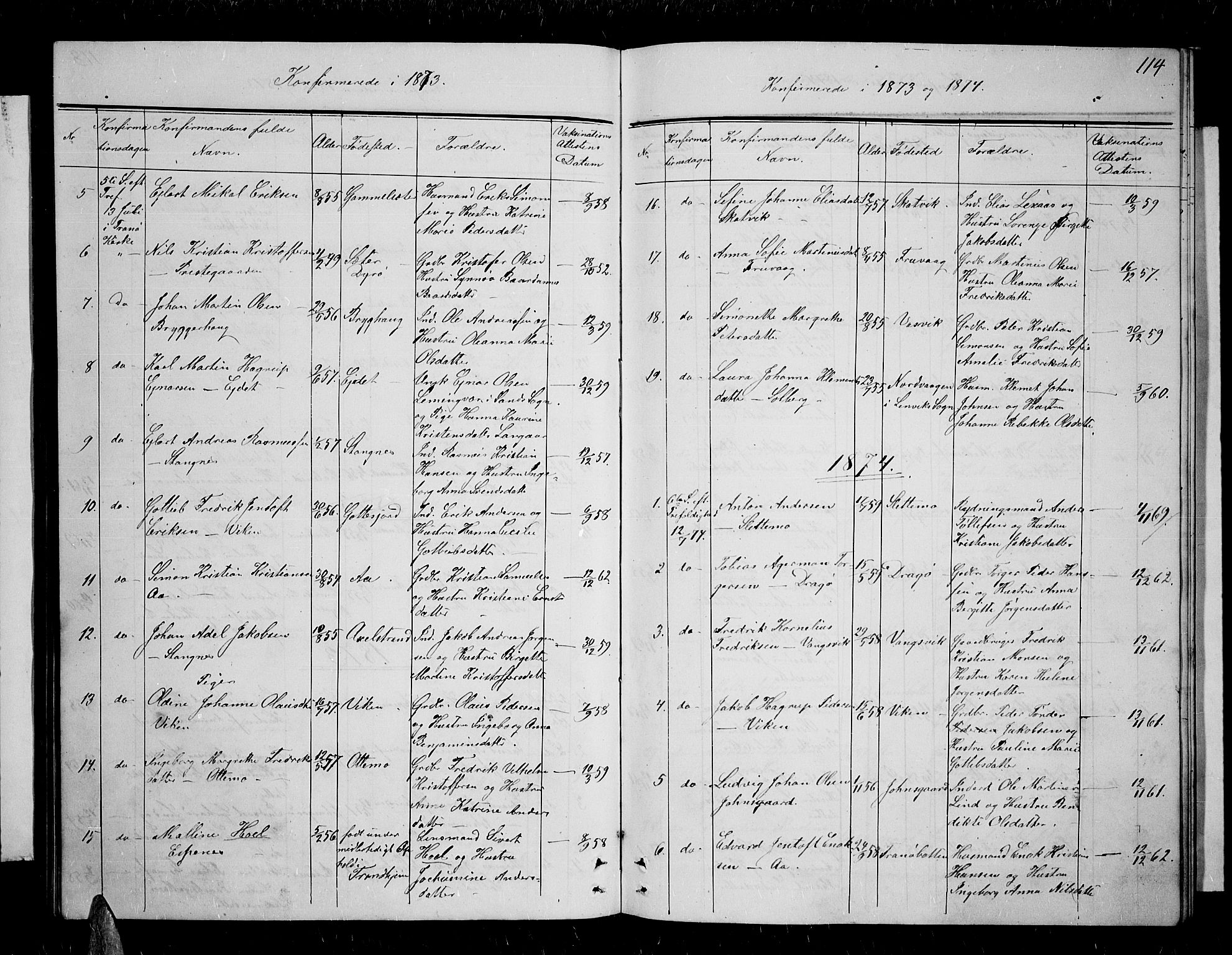 Tranøy sokneprestkontor, SATØ/S-1313/I/Ia/Iab/L0003klokker: Parish register (copy) no. 3, 1861-1887, p. 114