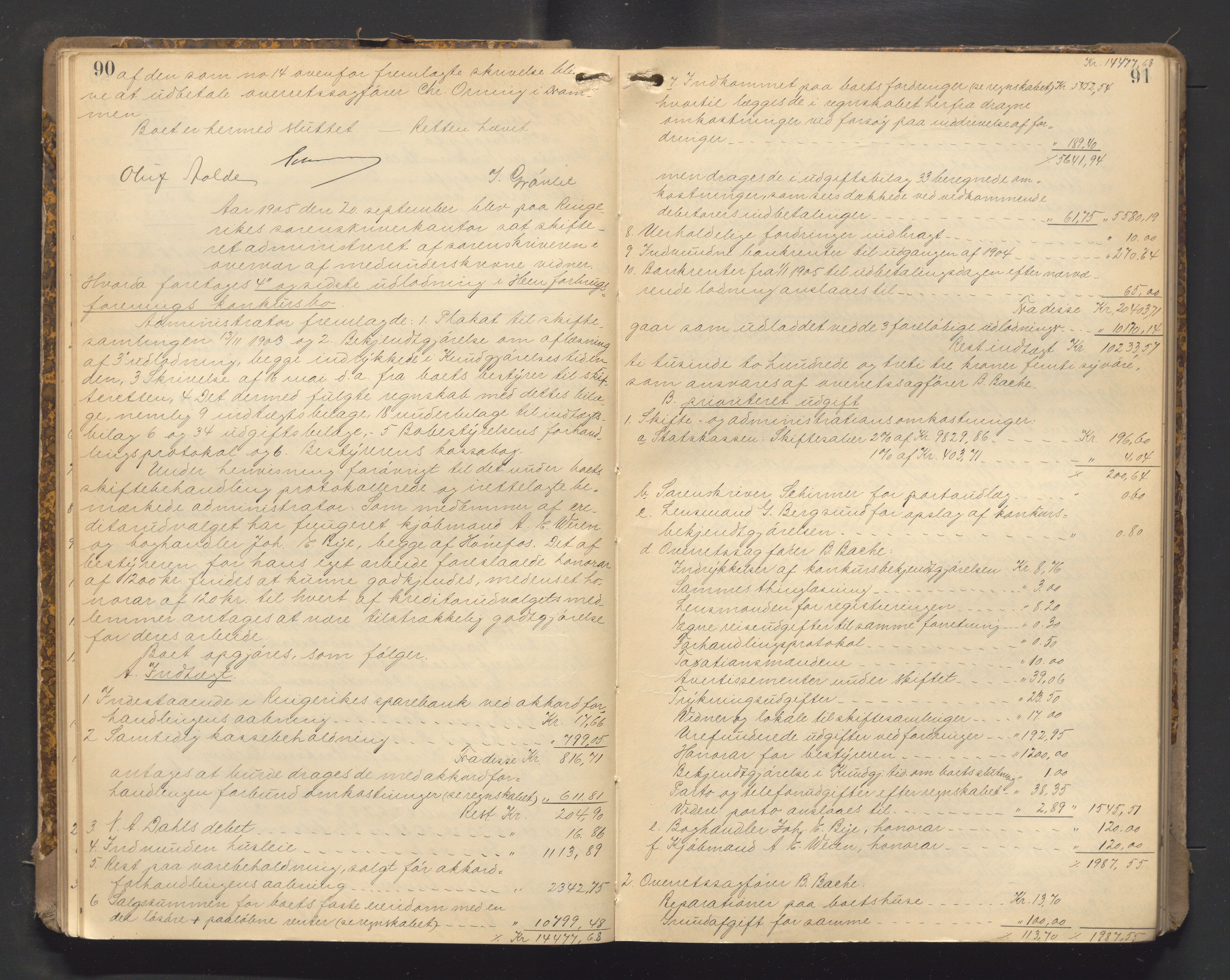 Ringerike sorenskriveri, AV/SAKO-A-105/H/Hb/Hbd/Hbda/L0012: Skifteutlodningsprotokoll, 1904-1911, p. 90-91