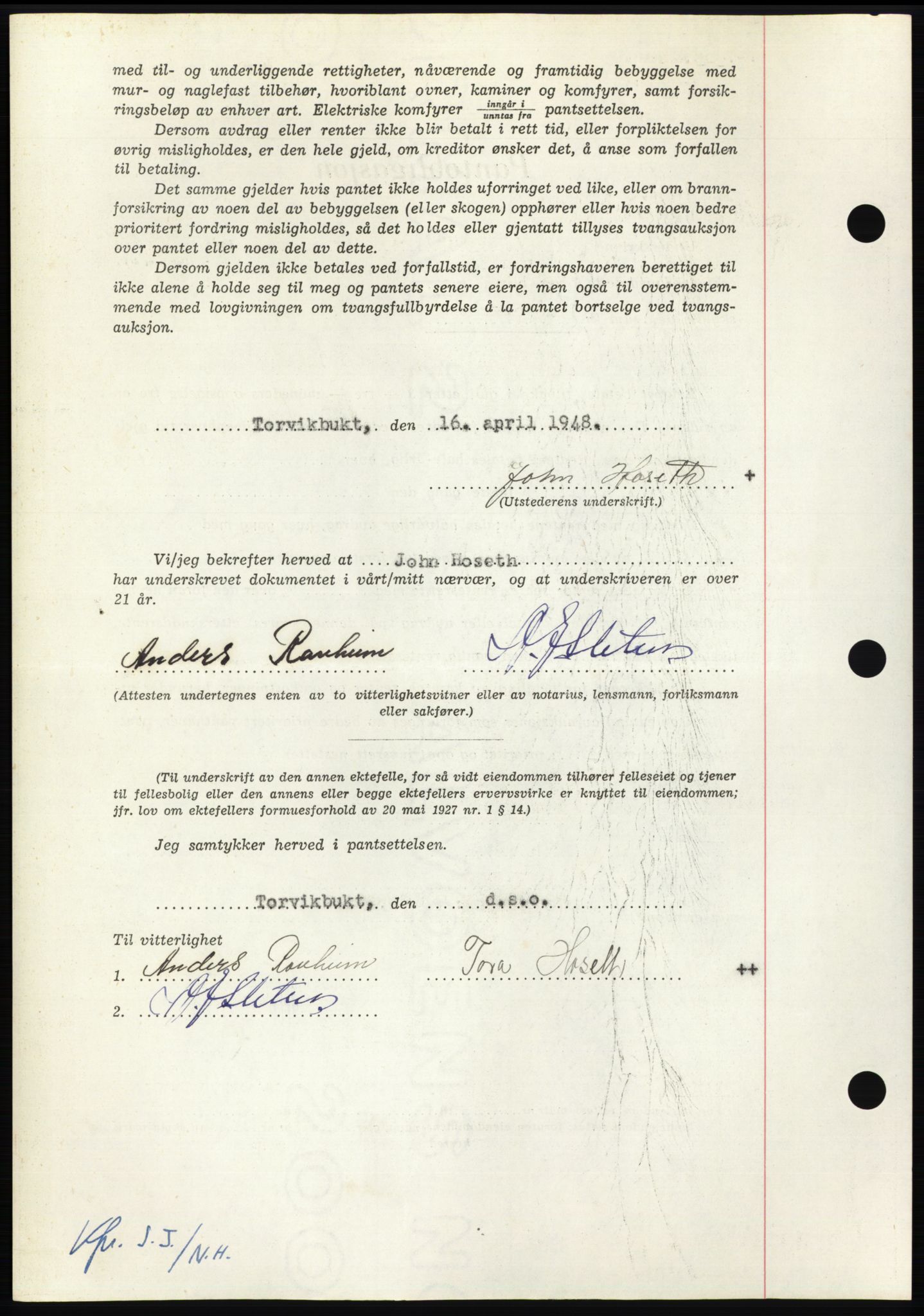 Nordmøre sorenskriveri, AV/SAT-A-4132/1/2/2Ca: Mortgage book no. B98, 1948-1948, Diary no: : 963/1948