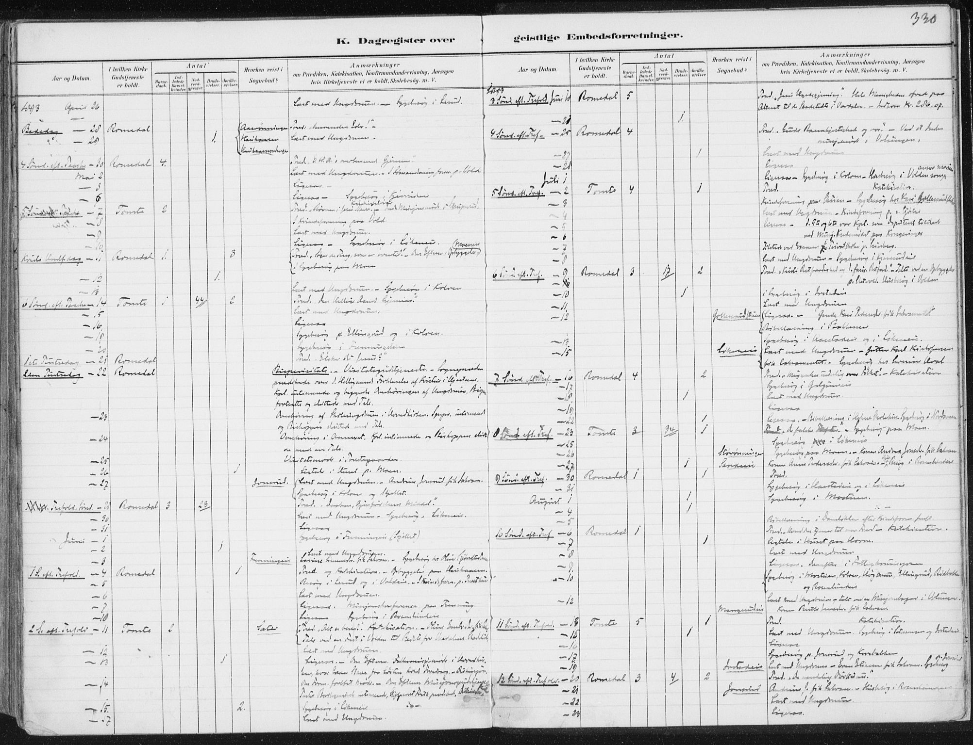 Romedal prestekontor, AV/SAH-PREST-004/K/L0010: Parish register (official) no. 10, 1880-1895, p. 330