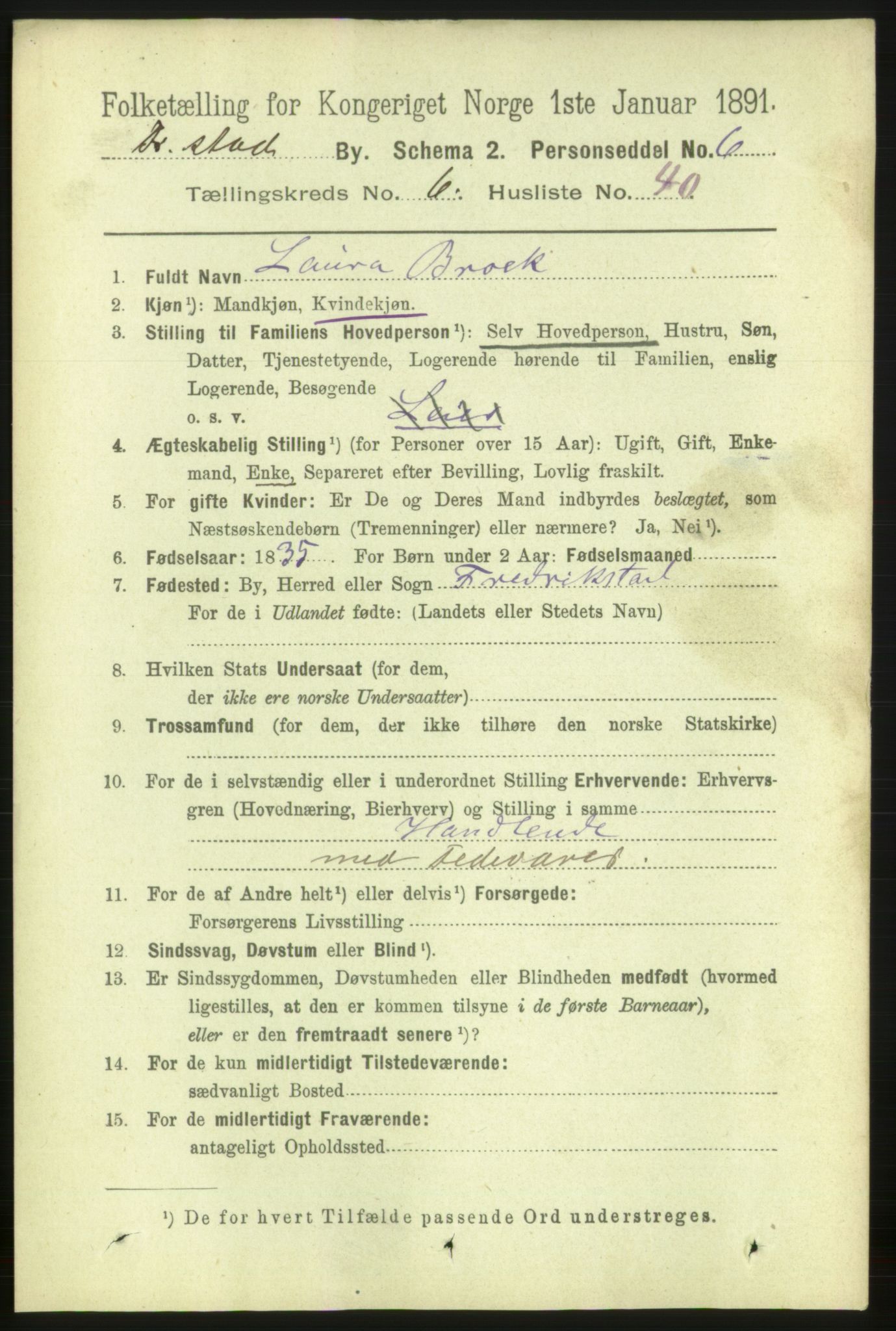 RA, 1891 census for 0103 Fredrikstad, 1891, p. 8007