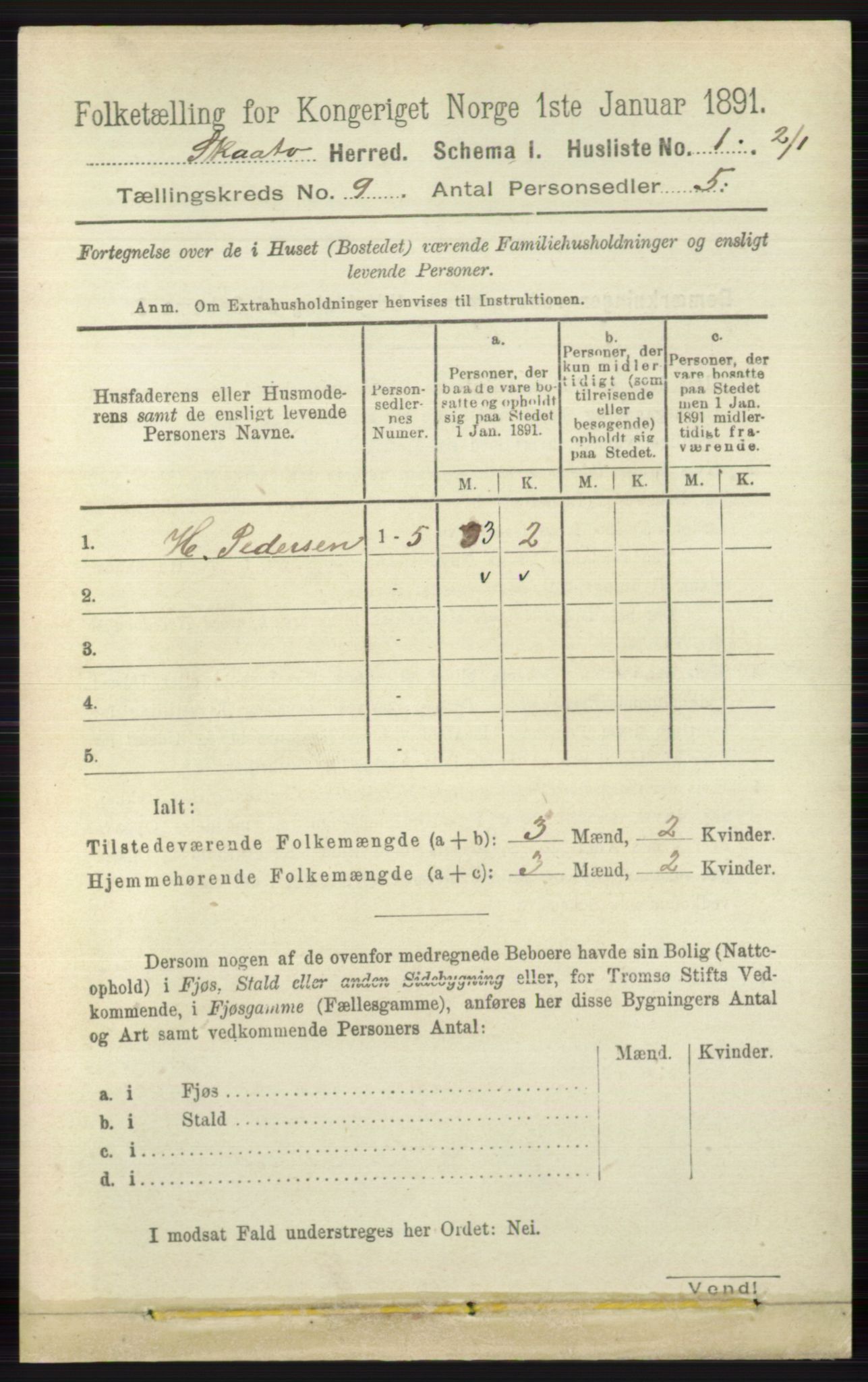 RA, 1891 census for 0815 Skåtøy, 1891, p. 3840