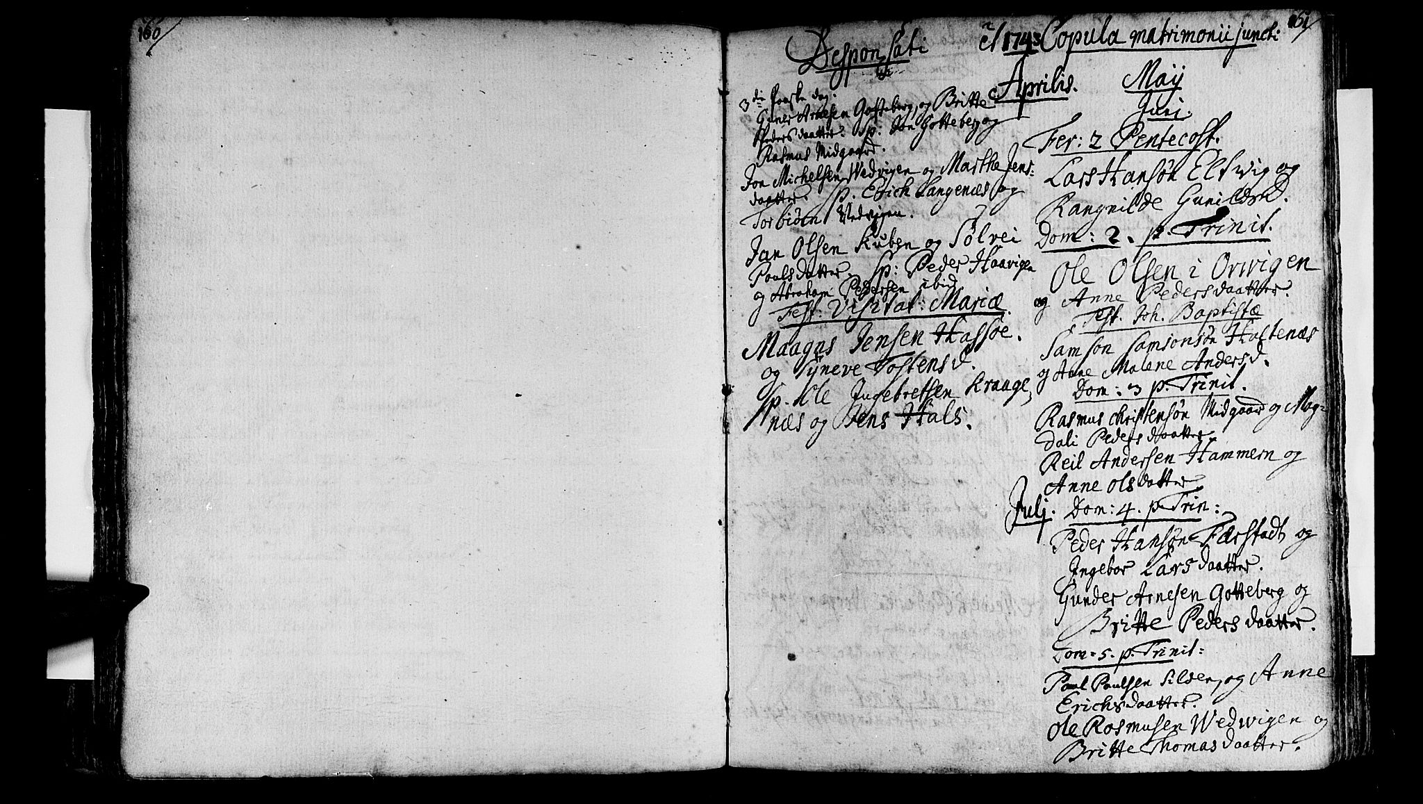 Selje sokneprestembete, SAB/A-99938/H/Ha/Haa/Haaa: Parish register (official) no. A 4, 1743-1759, p. 160-161
