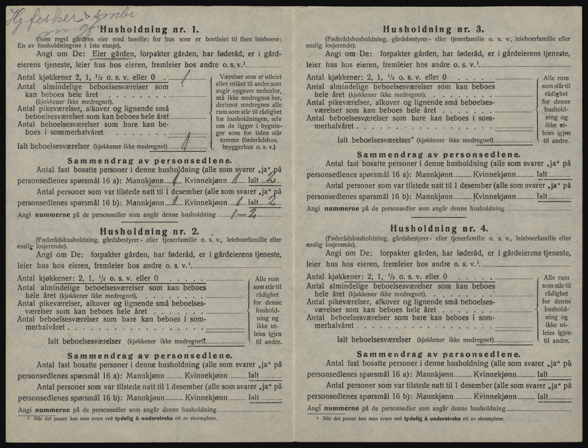 SATØ, 1920 census for Berlevåg, 1920, p. 408